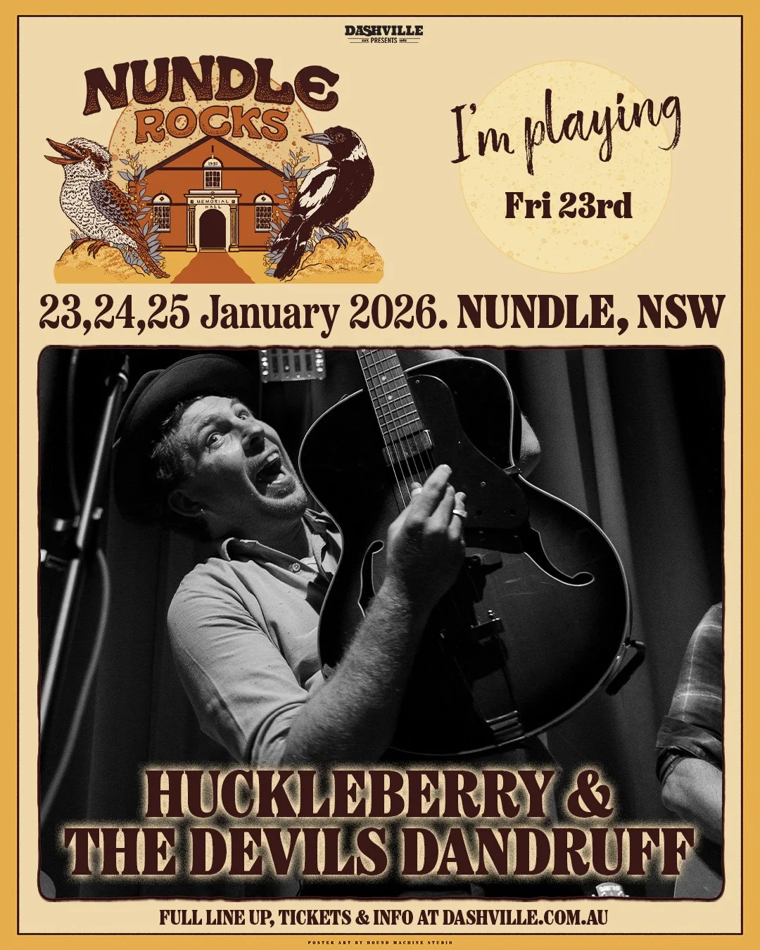 Huckleberry & the Devils Dandruff promo tile Nundle Rocks 2026