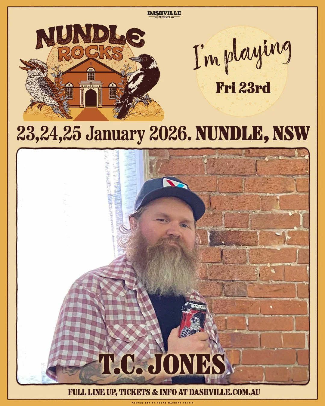 T.C. Jones promo tile Nundle Rocks 2026