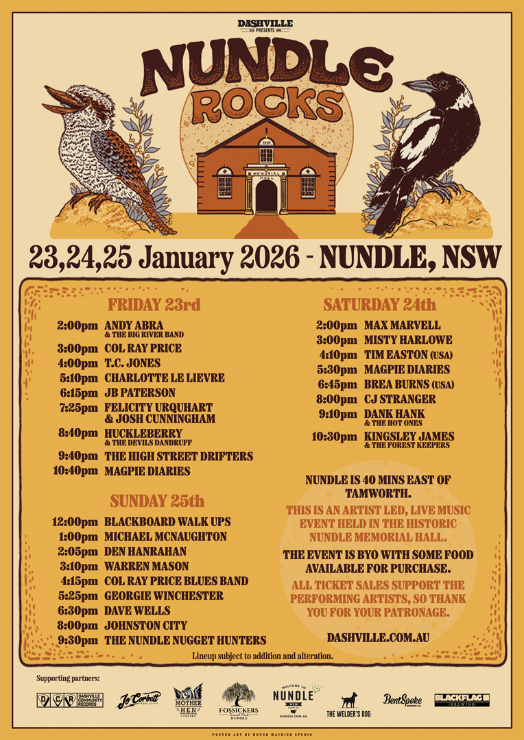 Nundle Rocks 2026 playing times programme