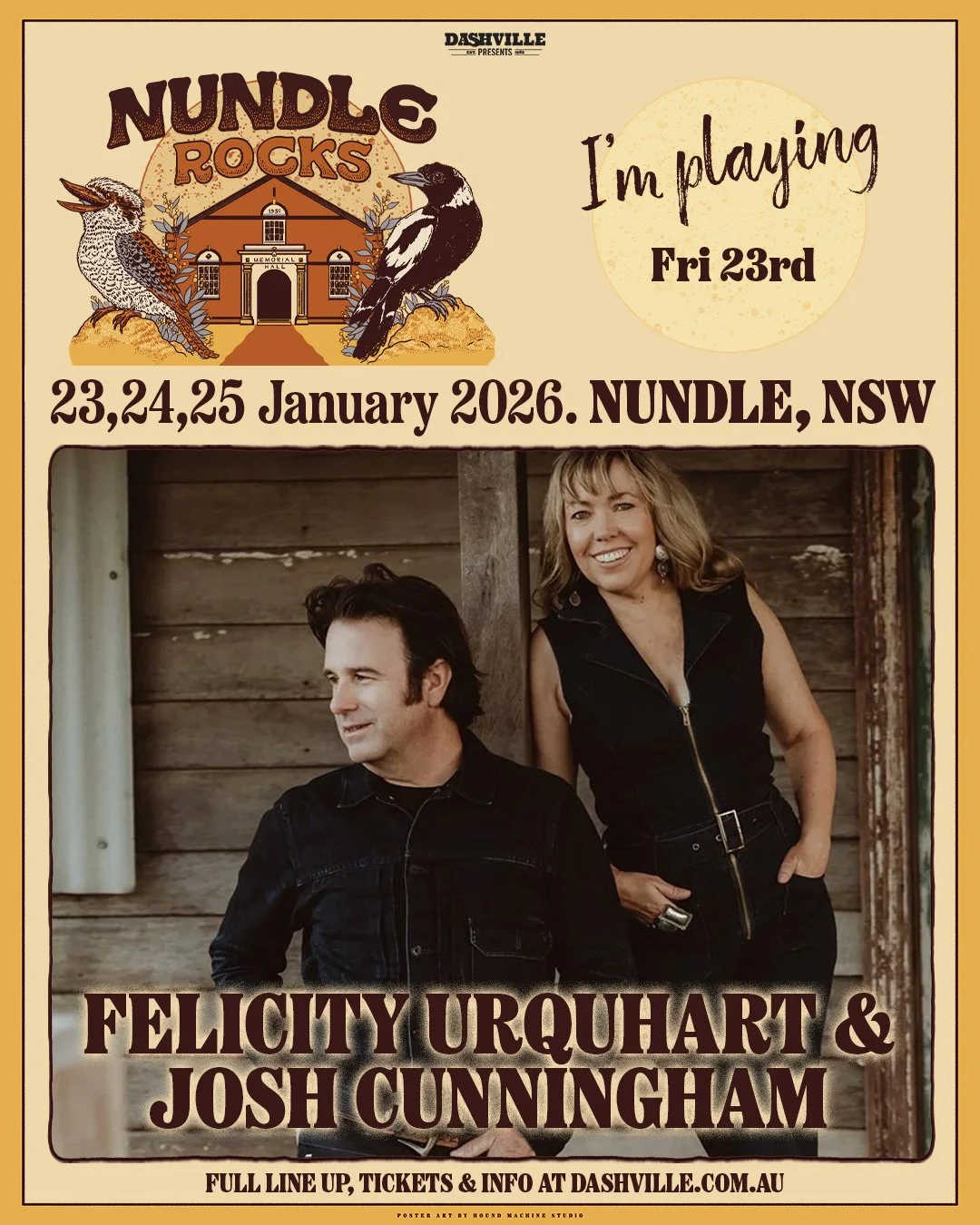 Felicity Urquhart & Josh Cunningham promo tile Nundle Rocks 2026