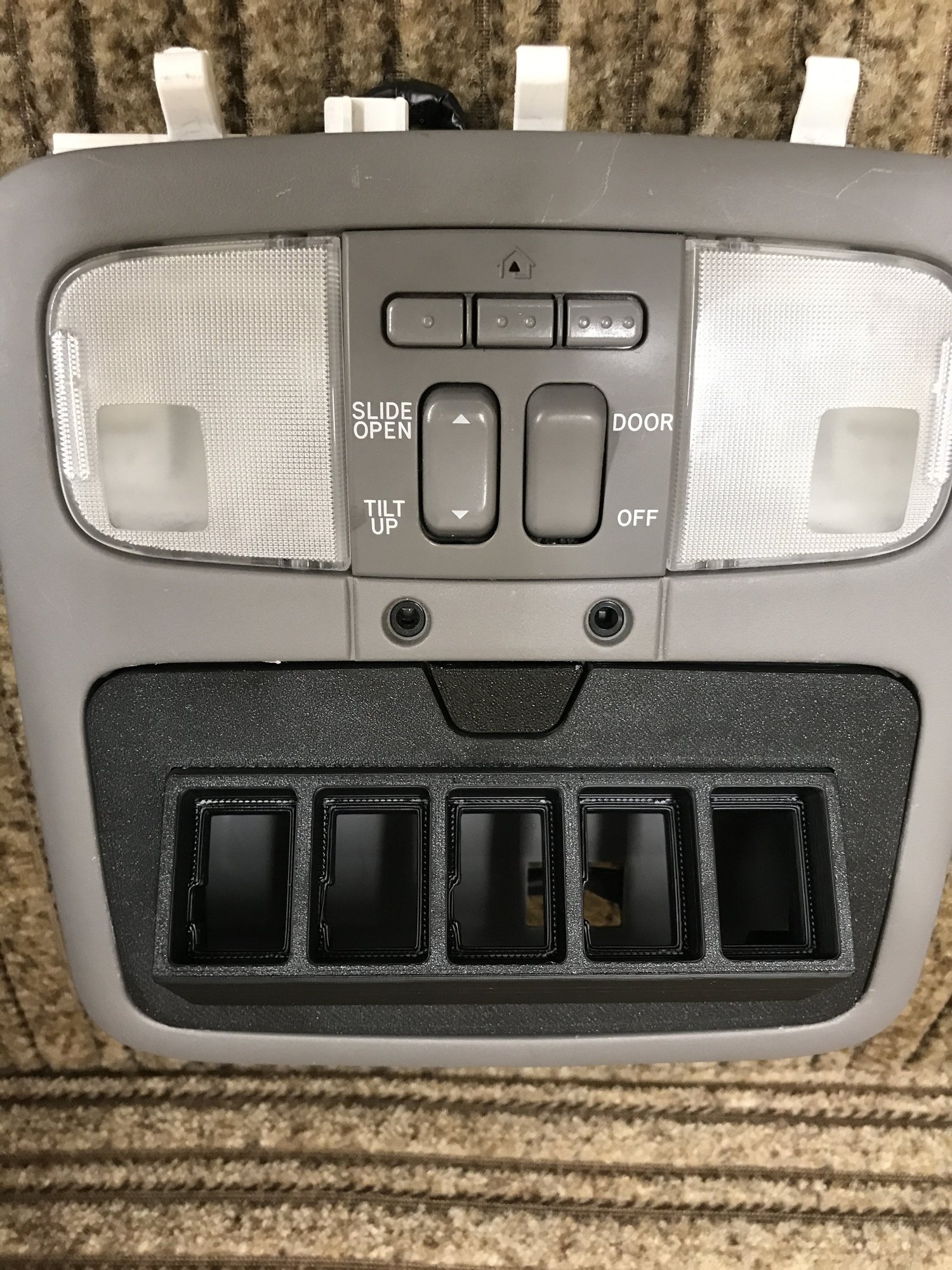 GX470 Sunglass Holder Replacement Switch Plate (5 Switch) — SBE