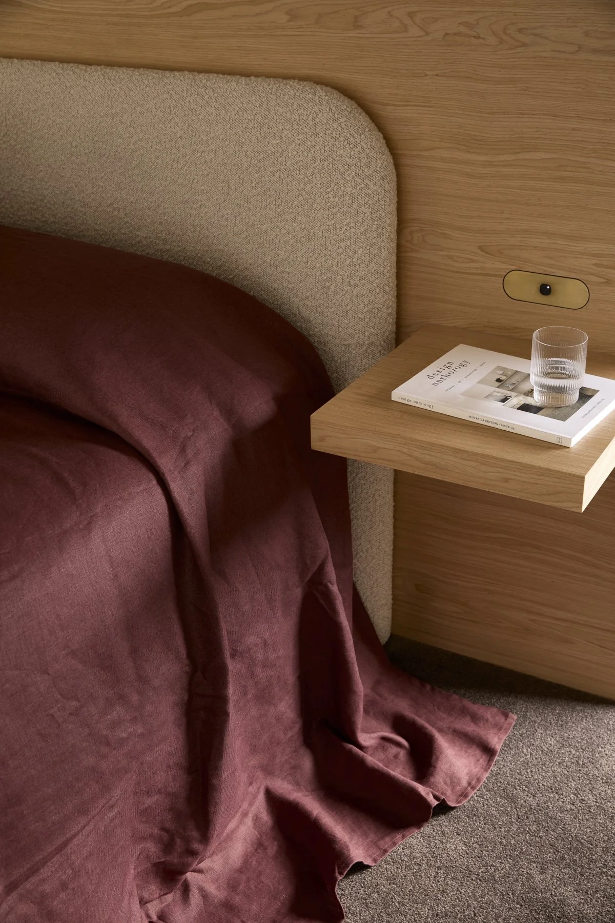 Master bedroom headboard joinery detail