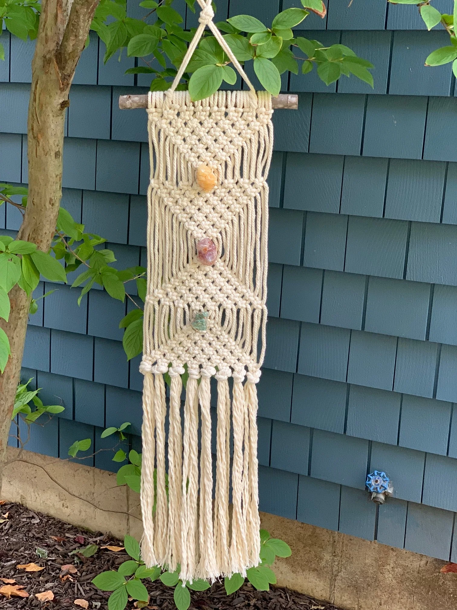 Happiness and Joy Macrame Wall Hanging