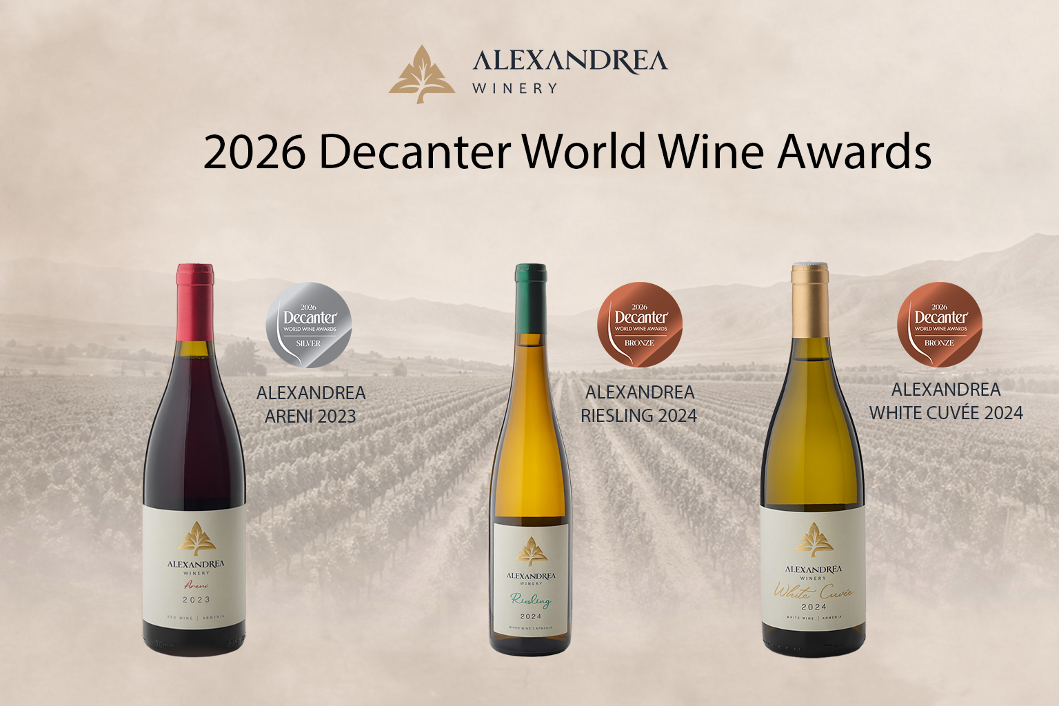 Alexandrea Winery Earns New Recognition at Decanter World Wine Awards 2026
