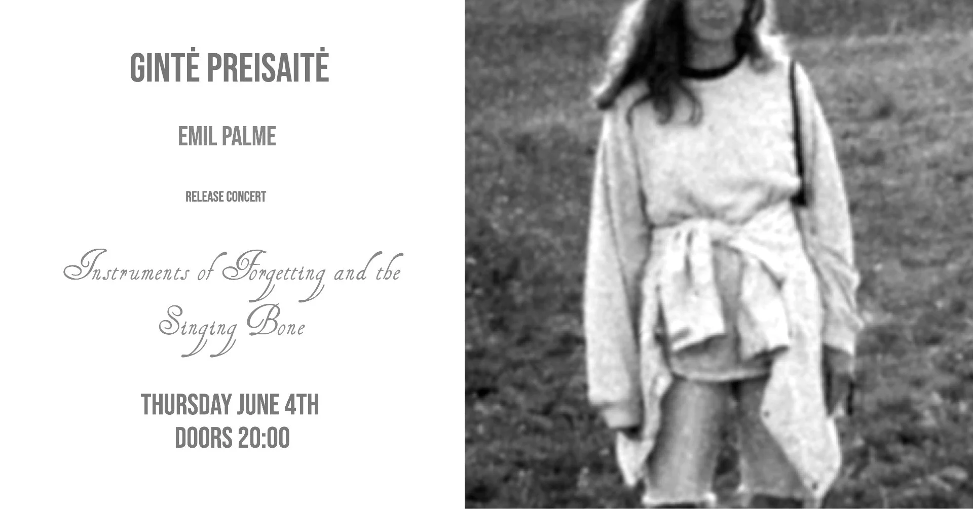 Ginte Preisaite release concert / Emil Palme (support)