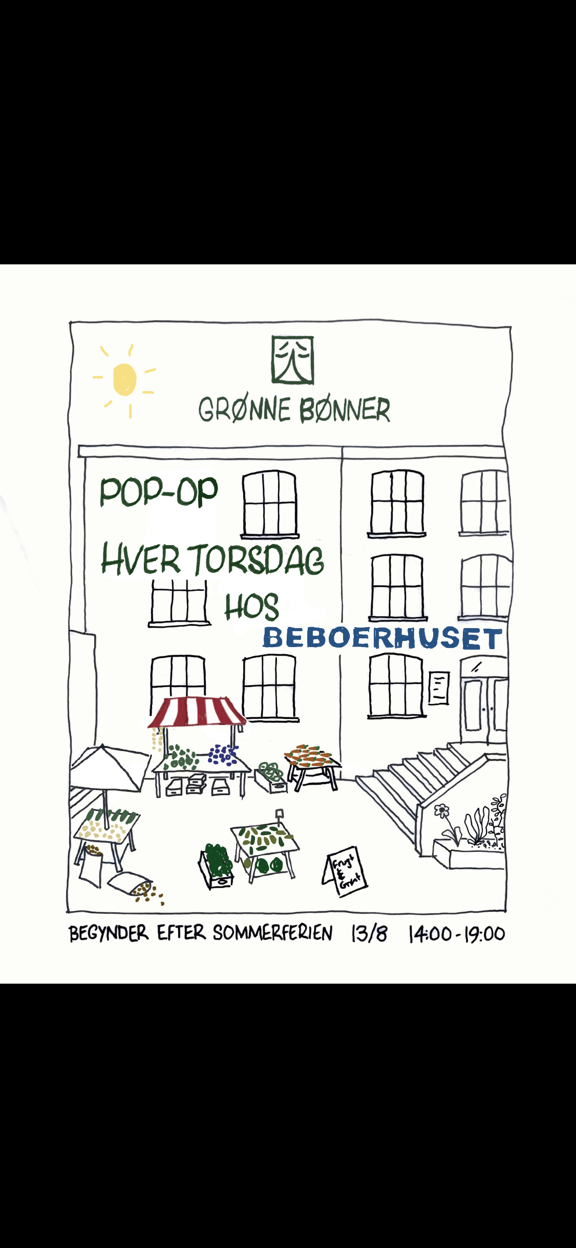 Grønne Bønnner pop-op på Beboerhuset