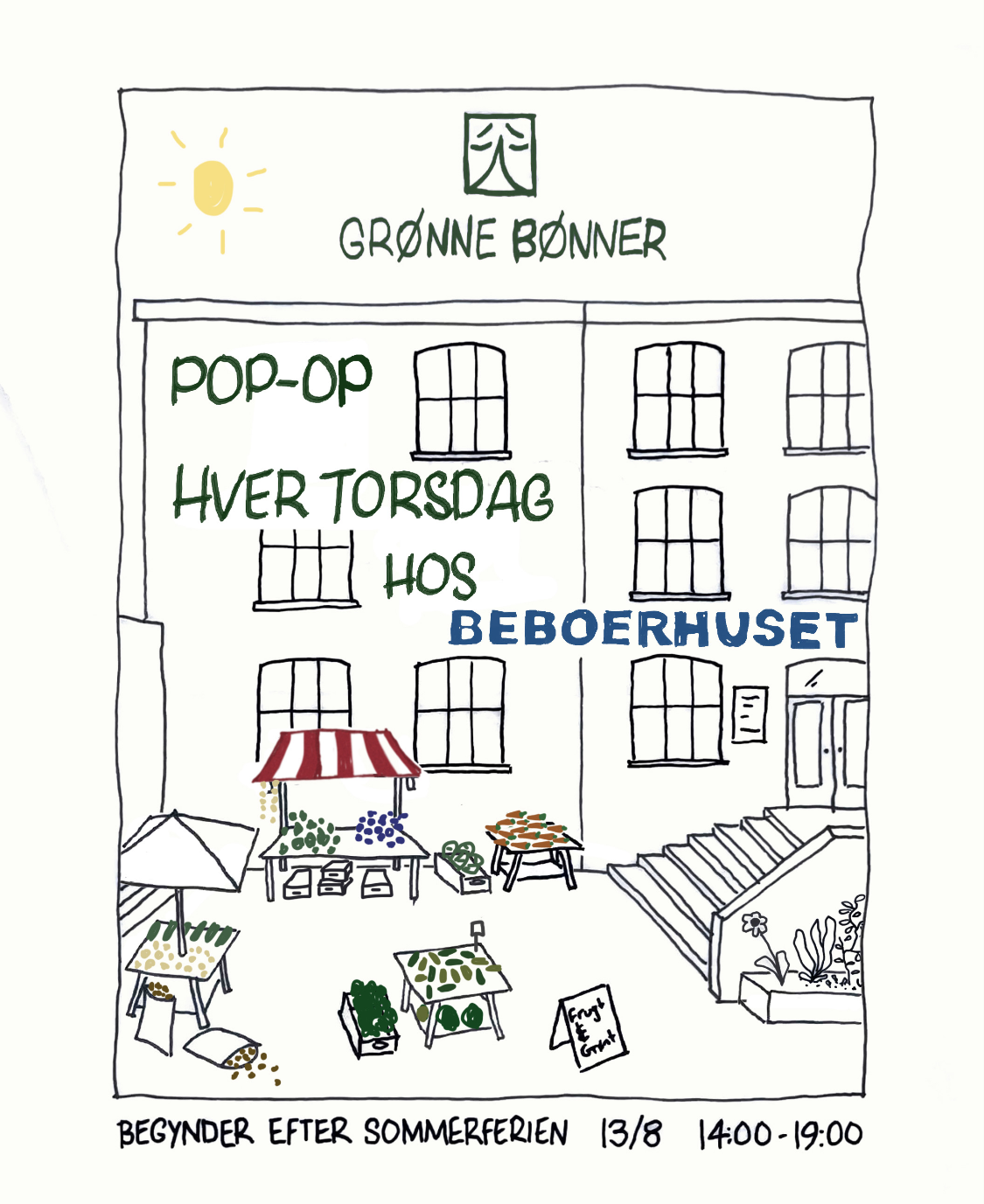 Grønne Bønnner pop-op på Beboerhuset