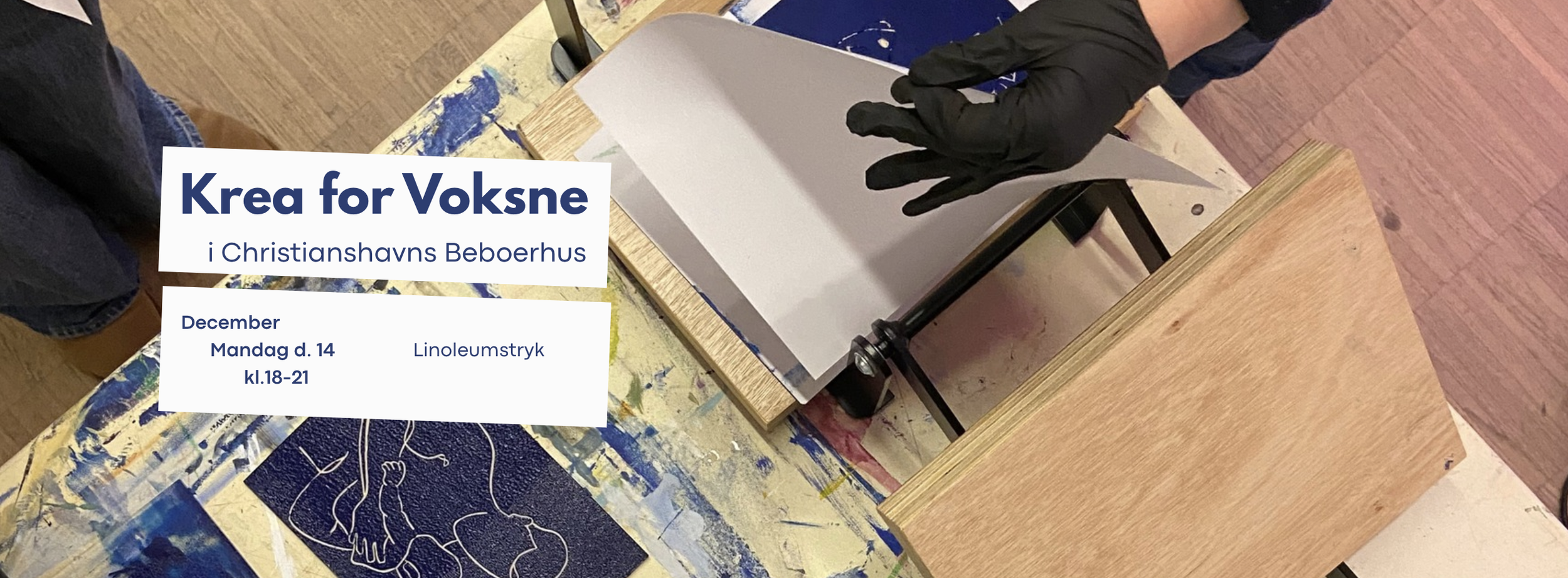 Linoliumstryk workshop