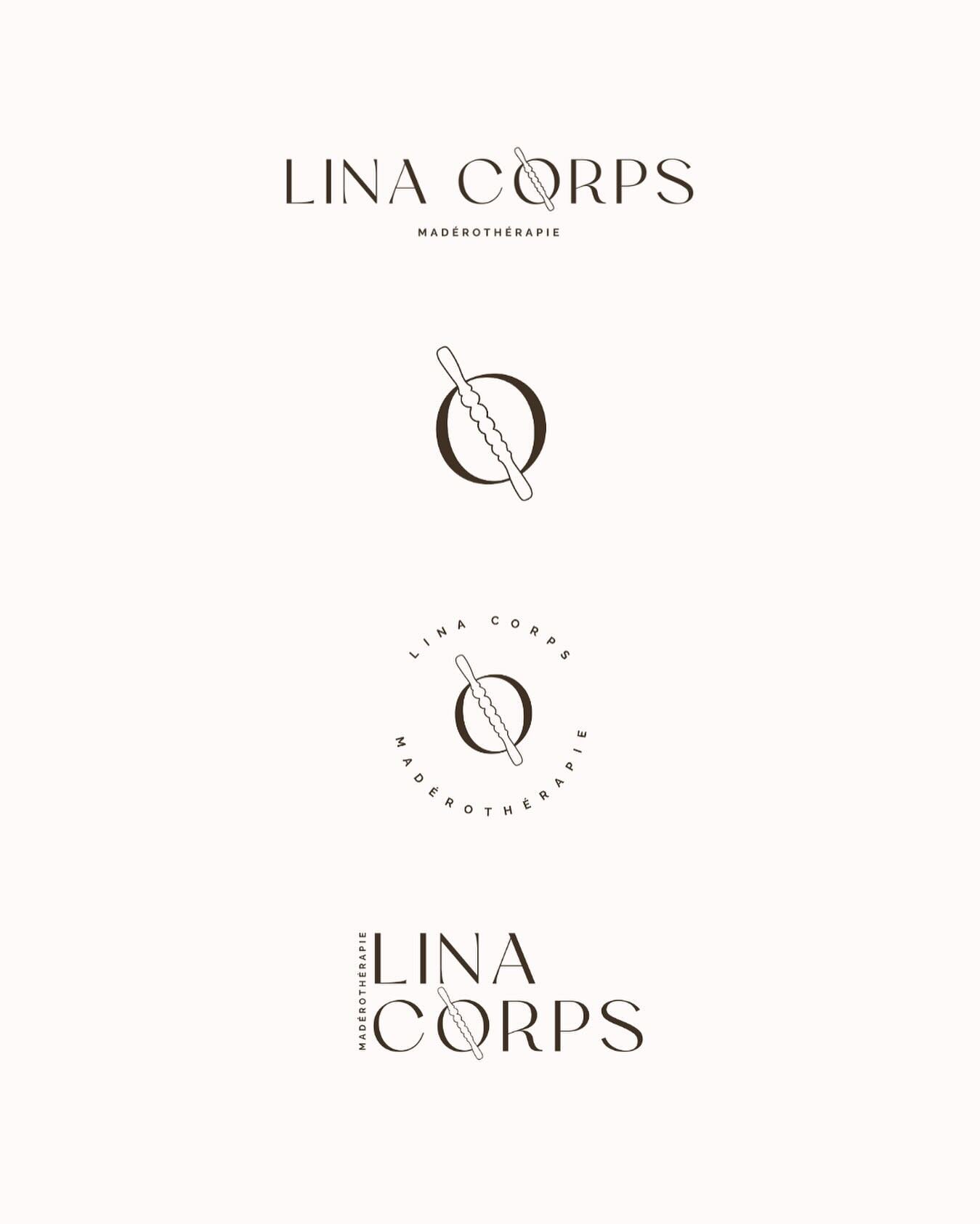 Identit&eacute; visuelle de @linacorps avec son logo principal et 3 d&eacute;clinaisons.

Lina corps propose des soins drainants de mad&eacute;roth&eacute;rapie et du drainage lymphatique. 

#identitevisuelle #branding #imagedemarque #logo #declinais