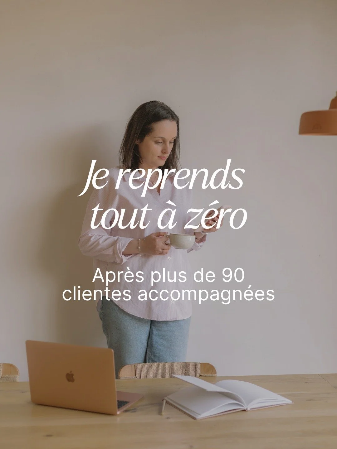 Cette semaine, j'ai repris toute mon activit&eacute; depuis z&eacute;ro. Je n'ai pas fait un simple ajustement, j'ai repris vraiment tout, apr&egrave;s 4 ans de m&eacute;tier et plus de 90 clientes accompagn&eacute;es.

Je suis fi&egrave;re de moi, s