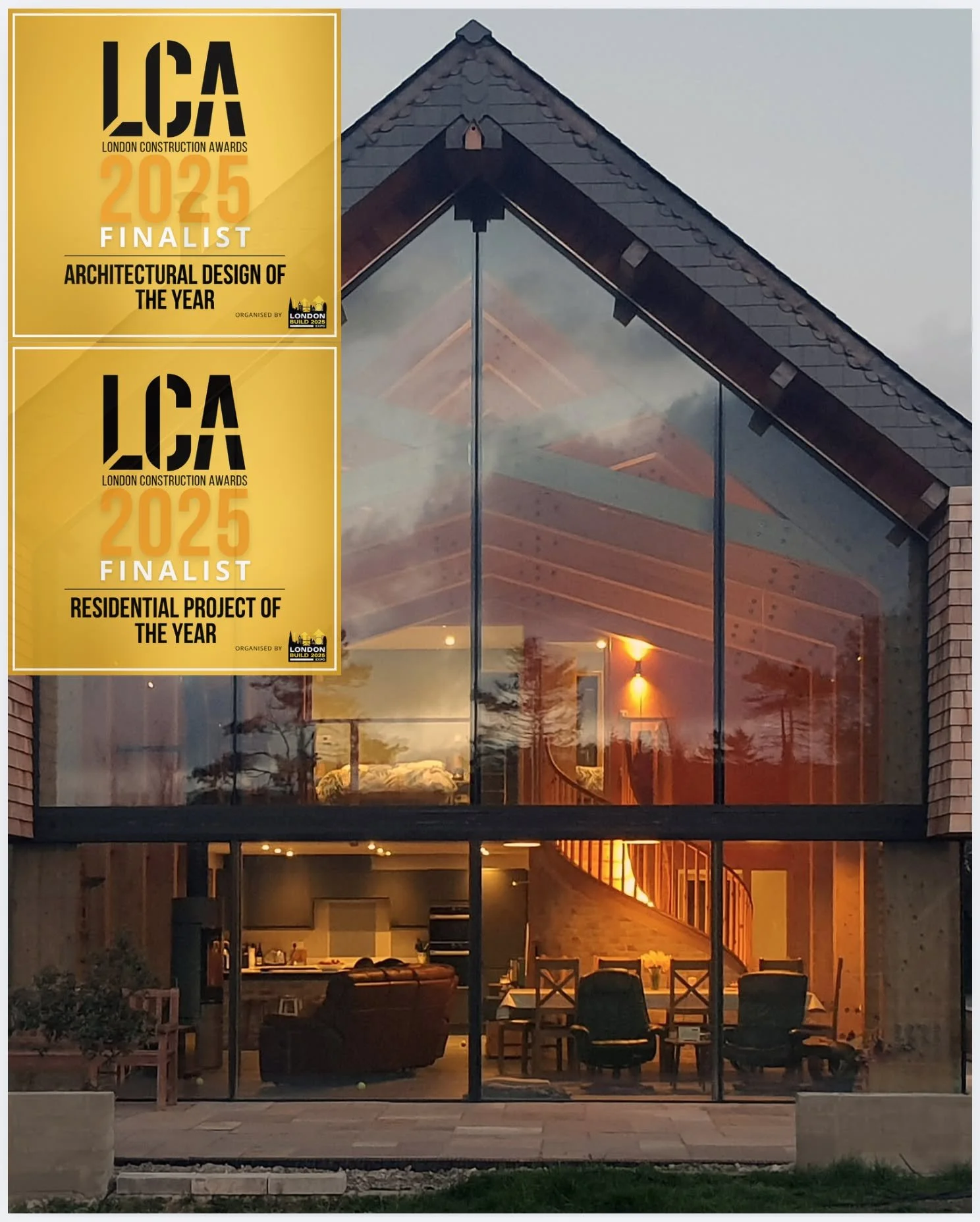🏆 Shortlisted!
We're thrilled that Penrose Nursery House in Hayle has been shortlisted for Architectural Design of the Year and Residential Project of the Year at the London Construction Awards 2025!
This beautiful home, designed for a lovely retir