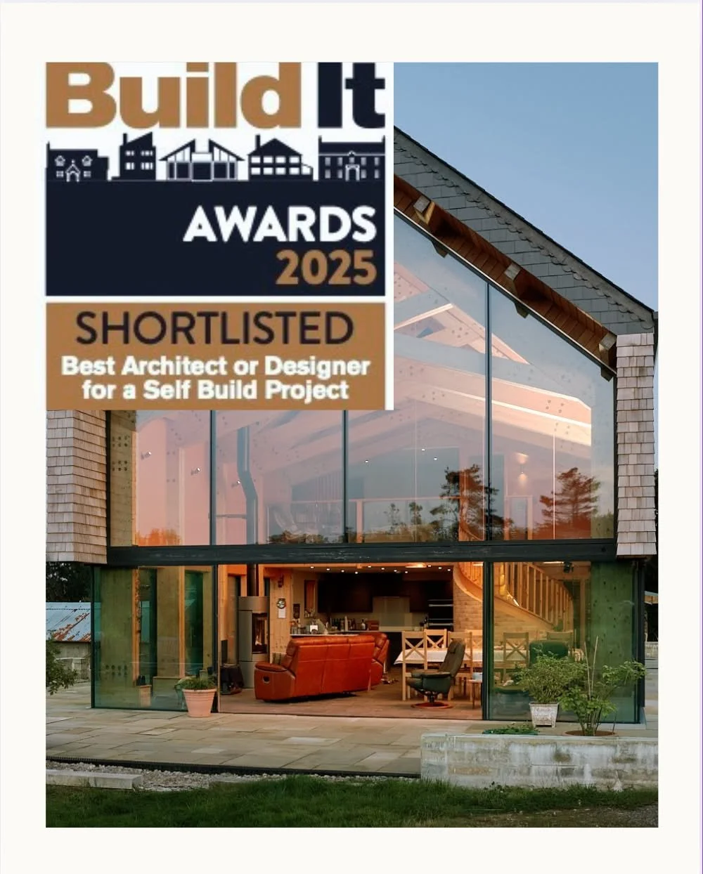 Penrose Nursery House has been shortlisted for the third time this year! 
🏆Build It Awards 2025 - Best Architect or Designer for a Self Build Project
We couldn’t be prouder of this project — a heartfelt self-build for a couple who devo