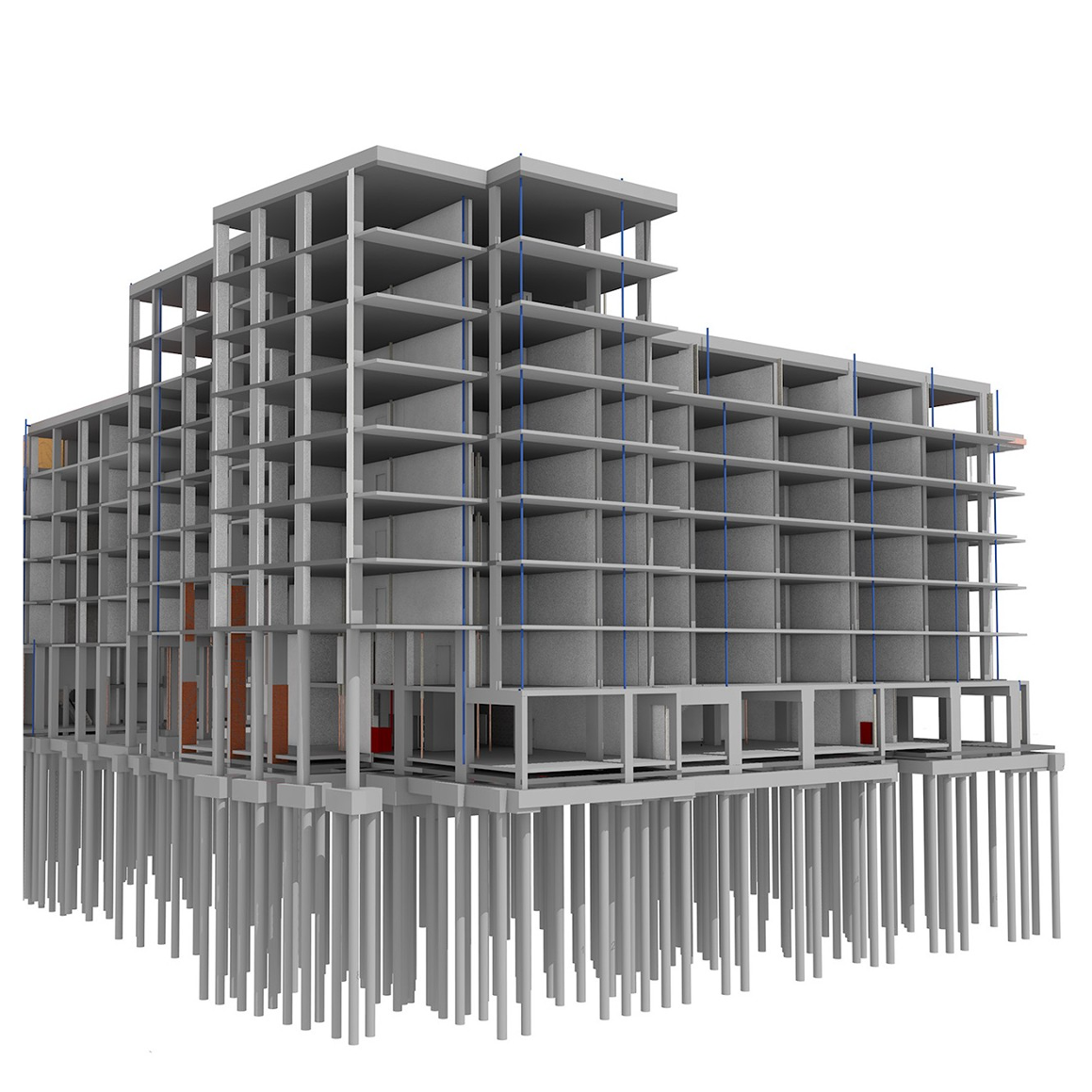 designing a building on ARCHICAD. steel Structure of a building
