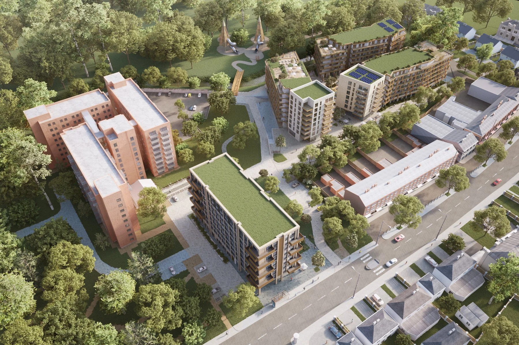 Park View Place Masterplan, mixed use develepment, residential scheme with affordable and built to rent apartments