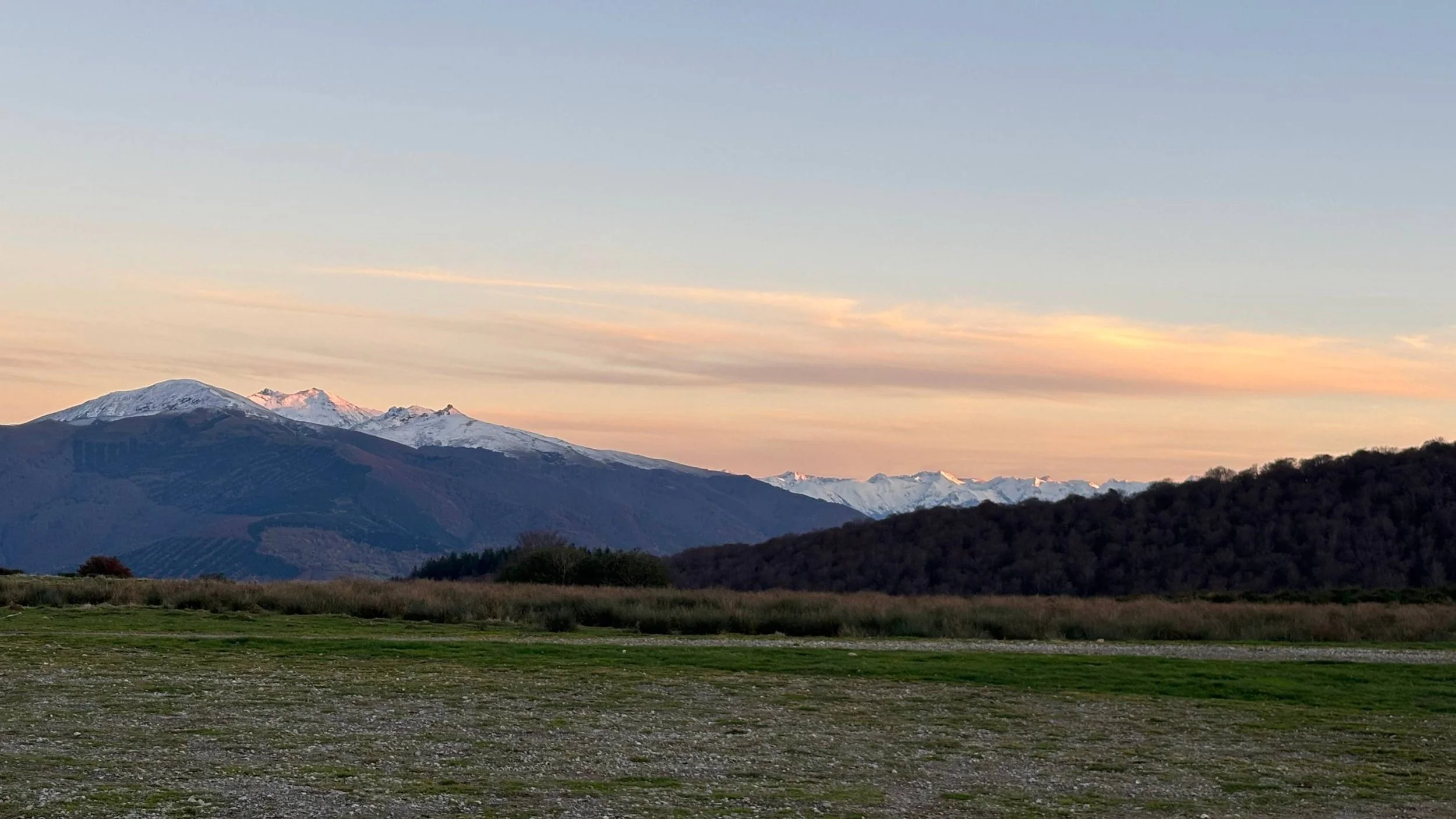Sunset images of the Pyrenees Mountains in France.