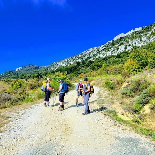 four women Walking the Sentier Cathare