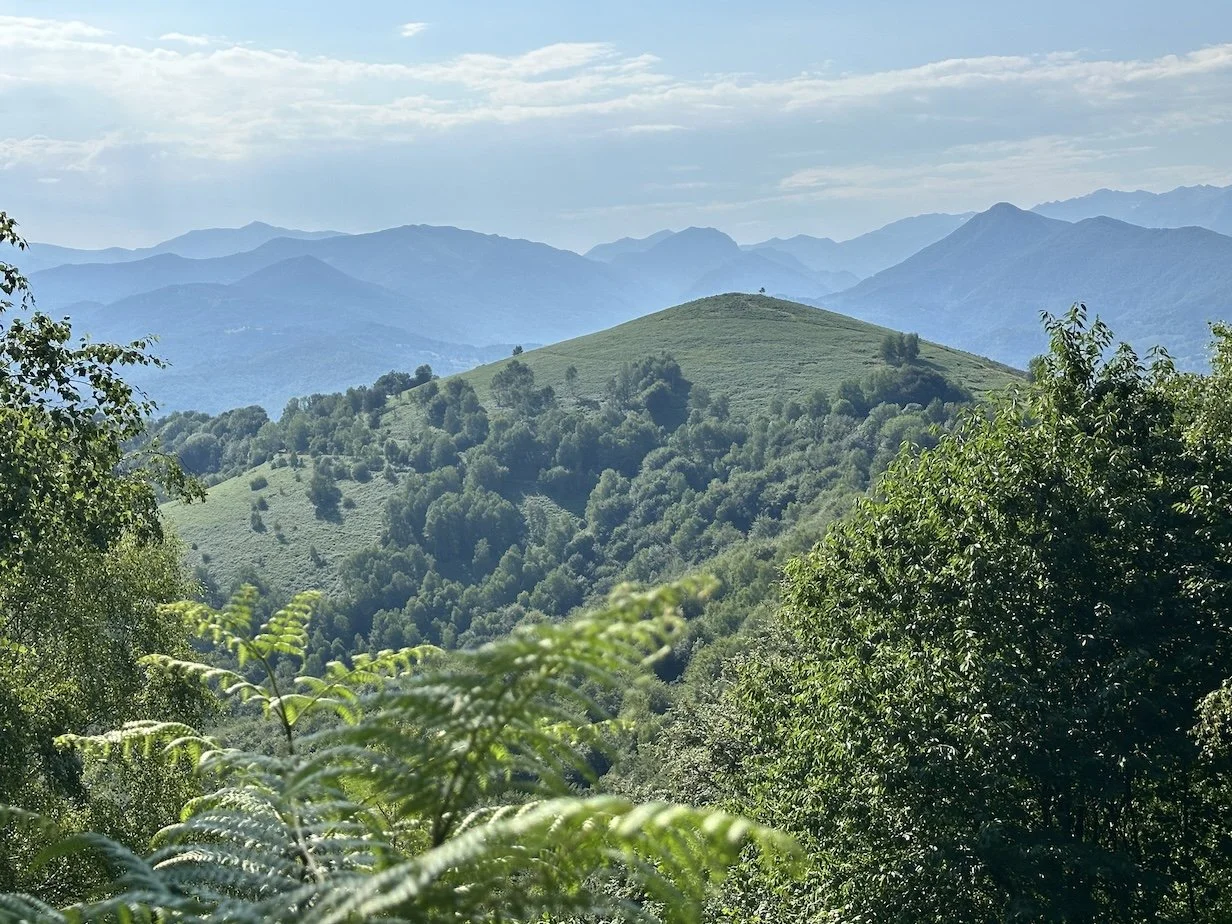 mountain scape view of the French Pyrenees mountains