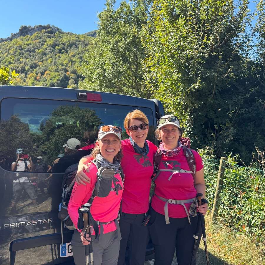 Athara Adventures co-founders leading a women’s hiking retreat in Europe.