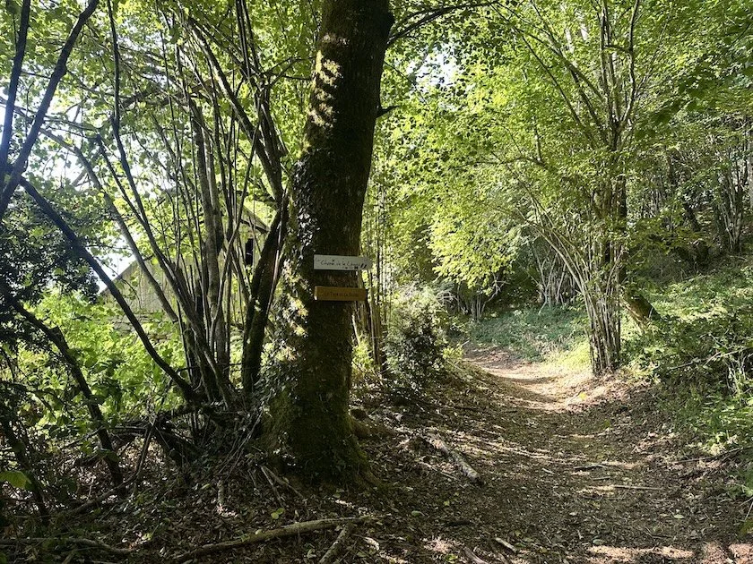 on the path of the Chemin de la Liberté in France walking holiday