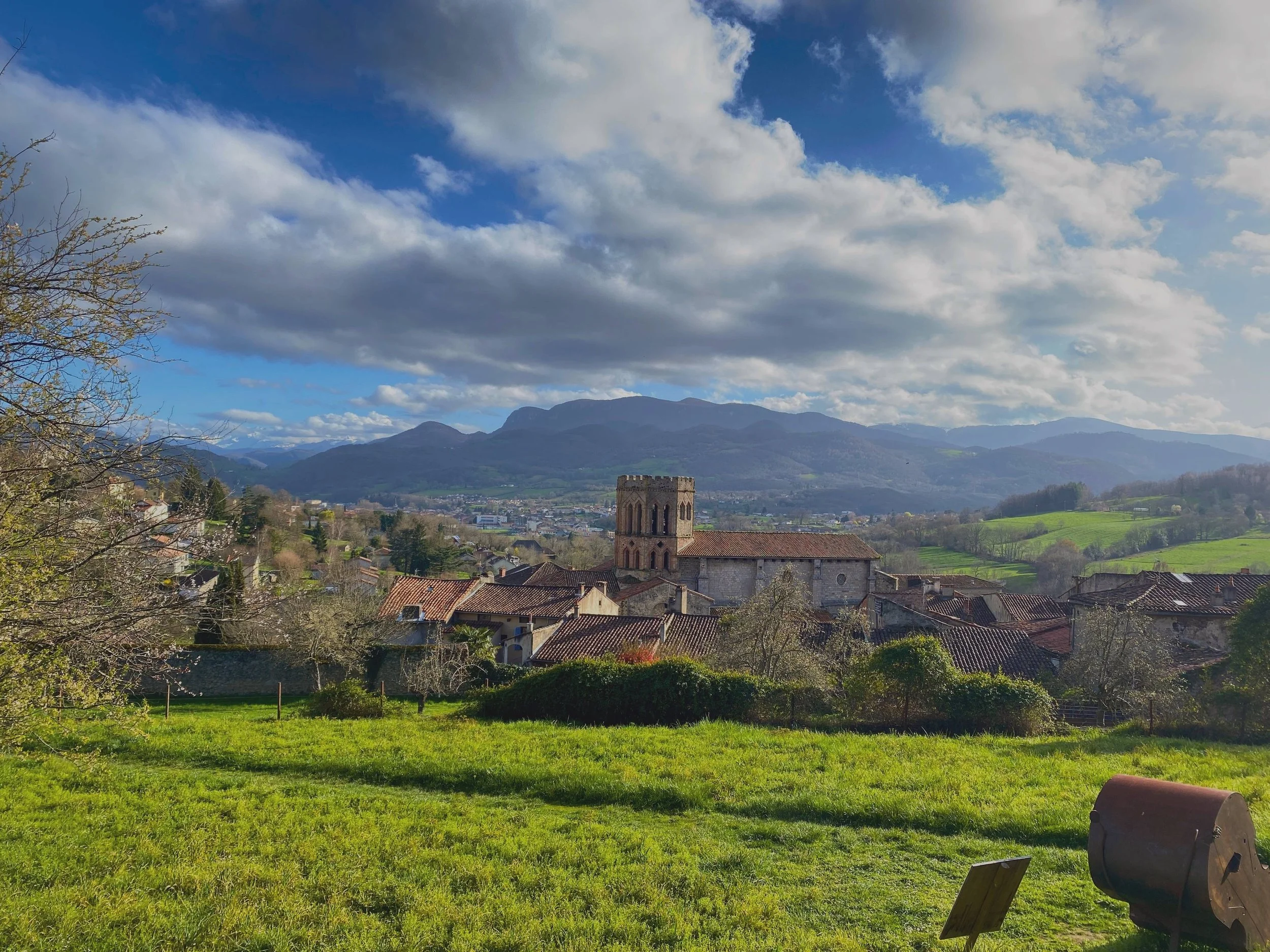 View of the mountain passes in the French Pyrenees.