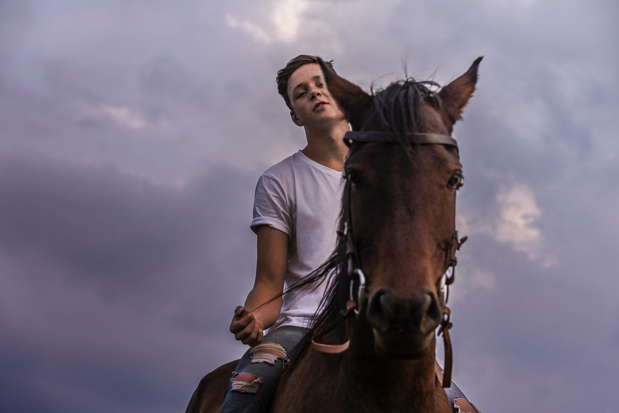 Young man on horse