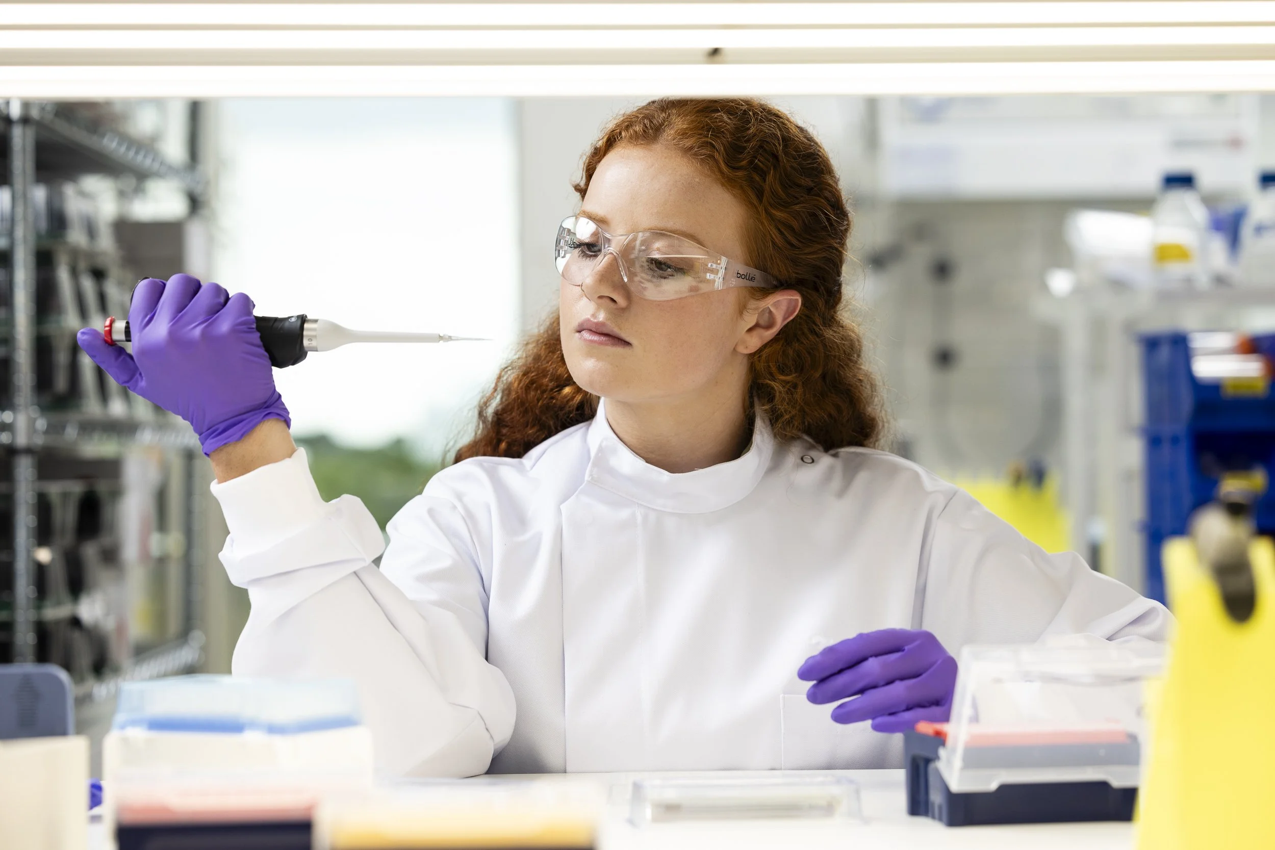 woman in lab