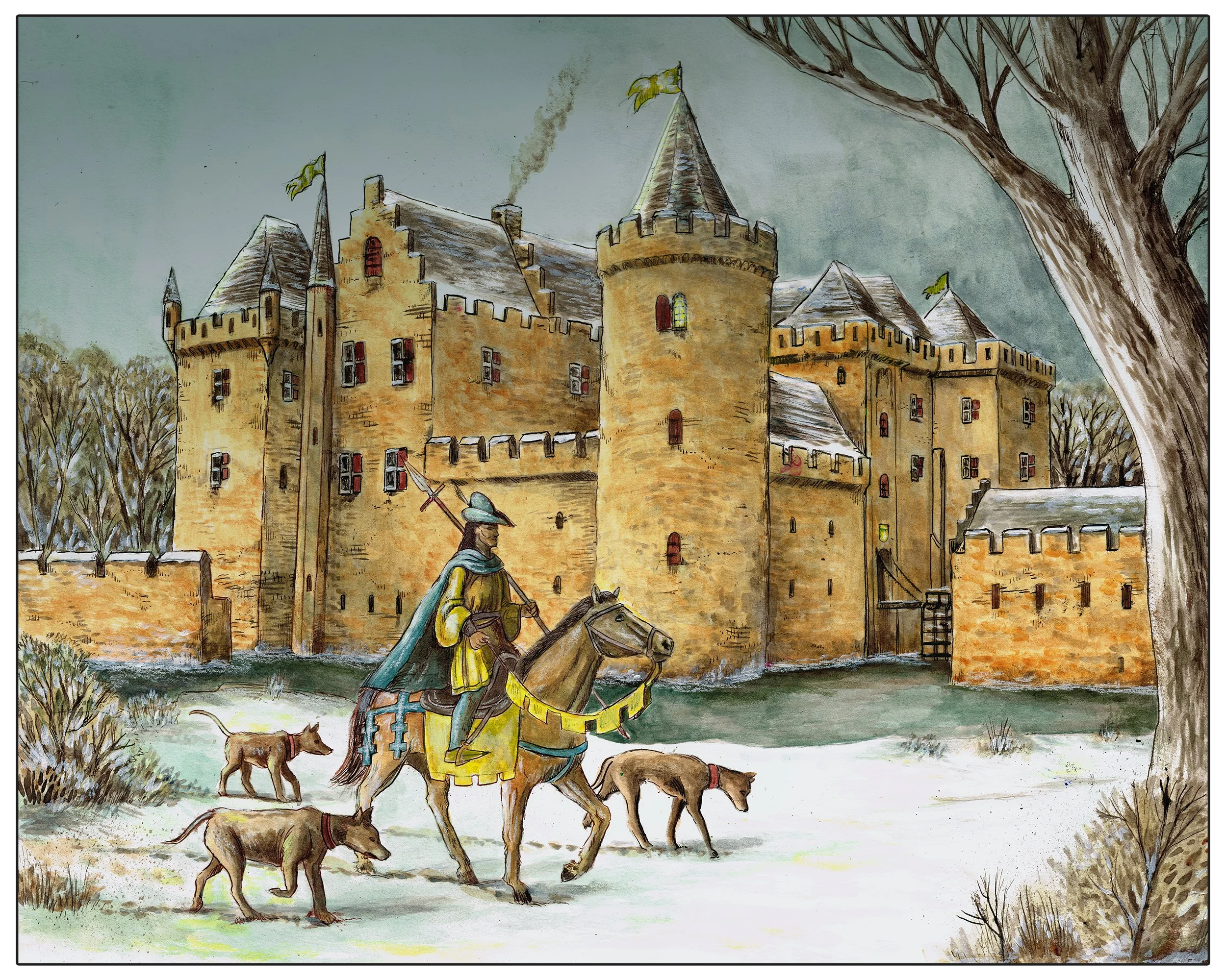 Brederode Castle in winter