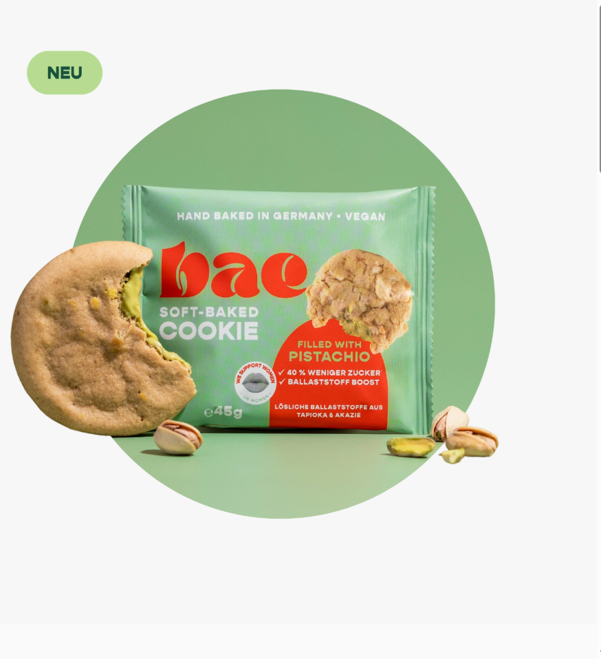 SOFT BAKED PISTACHIO COOKIE | Organic, Vegan, Gluten Free | BAE