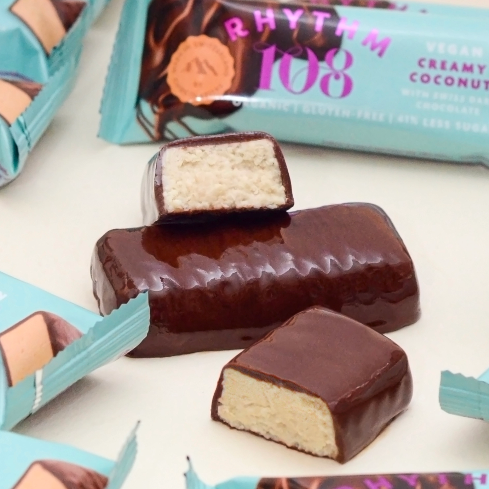 Creamy Coconut Chocolate Bar | Vegan, Organic, RHYTHM108