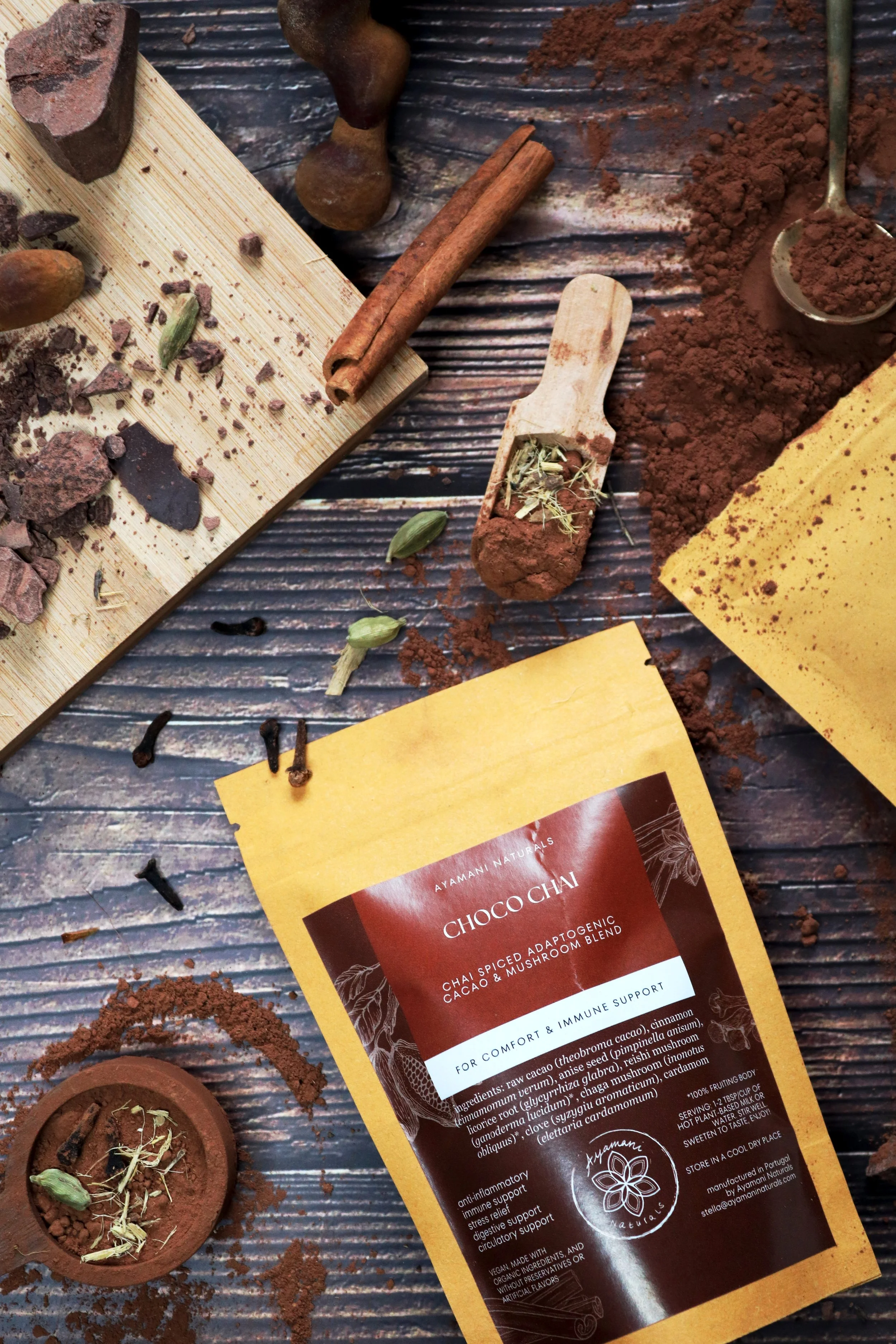 Choco Chai (Raw Cacao with Chai Spices & Mushrooms) - wholesale