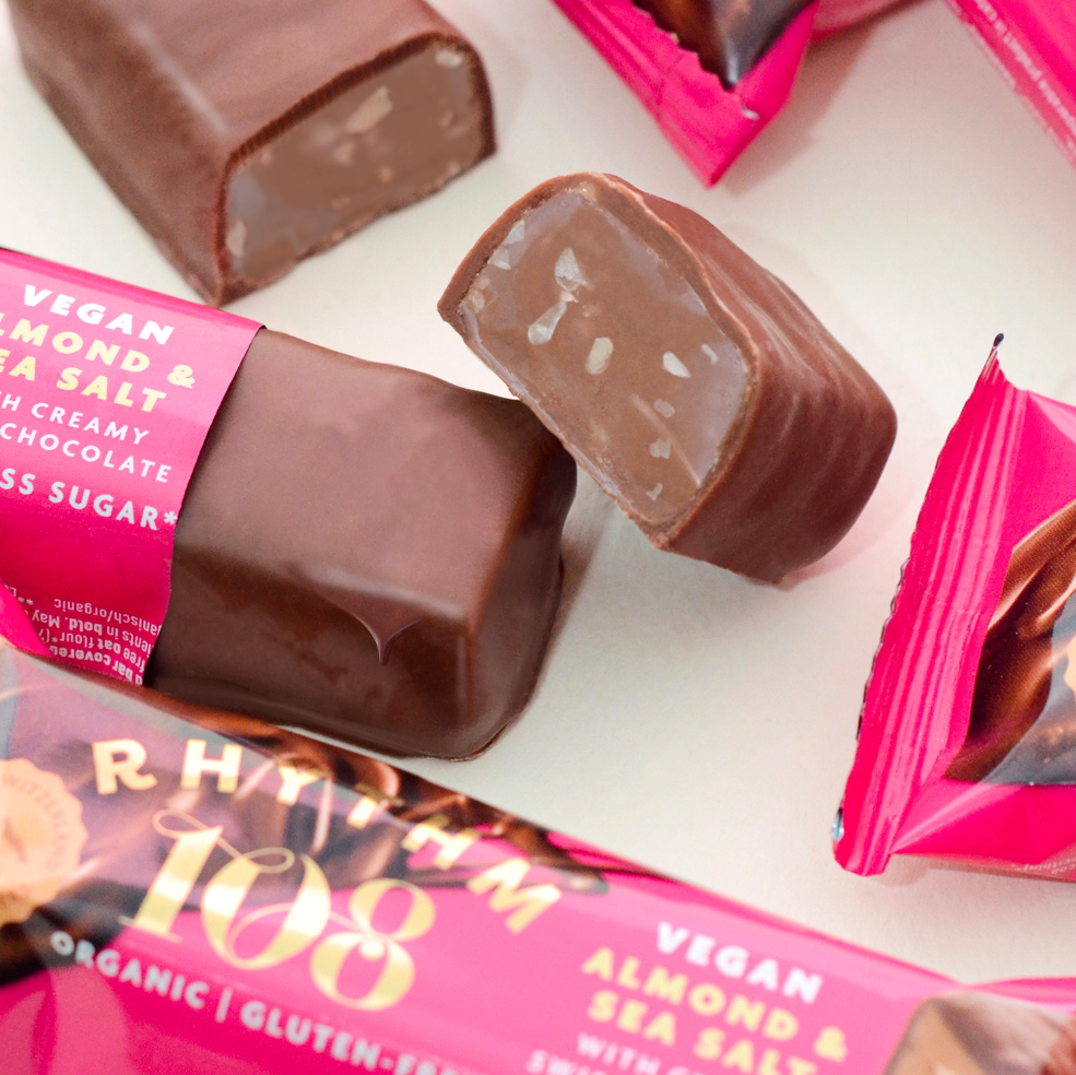 Almond Sea Salt Chocolate Bar | Vegan, Organic, RHYTHM108