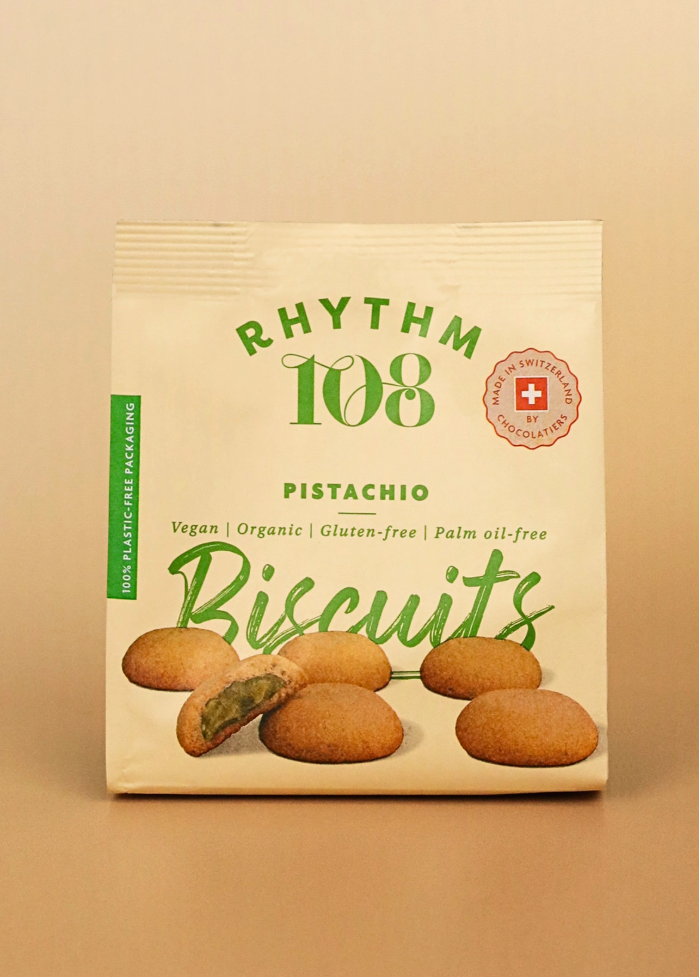 Pistachio Biscuit Share Bag 135g | Rhythm108 Vegan Cookies