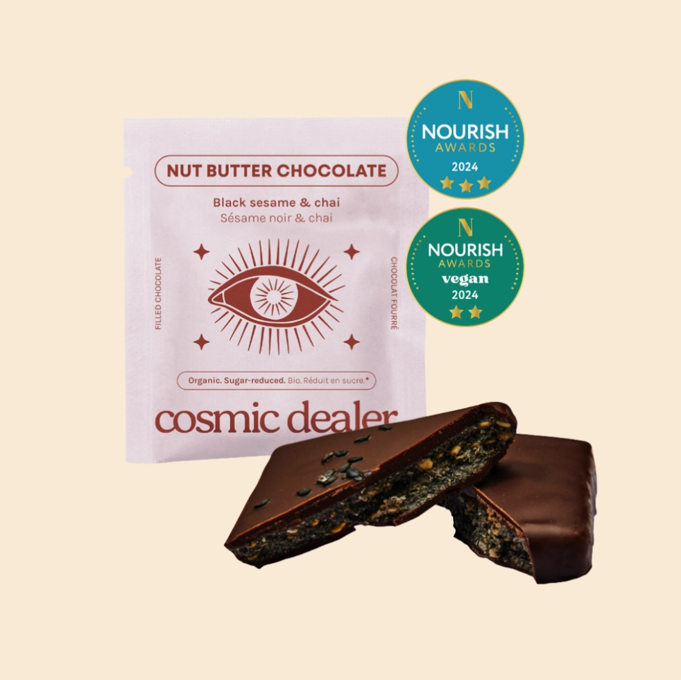 Black Tahini & Chai Chocolates | Natural, Vegan, by Cosmic Dealer