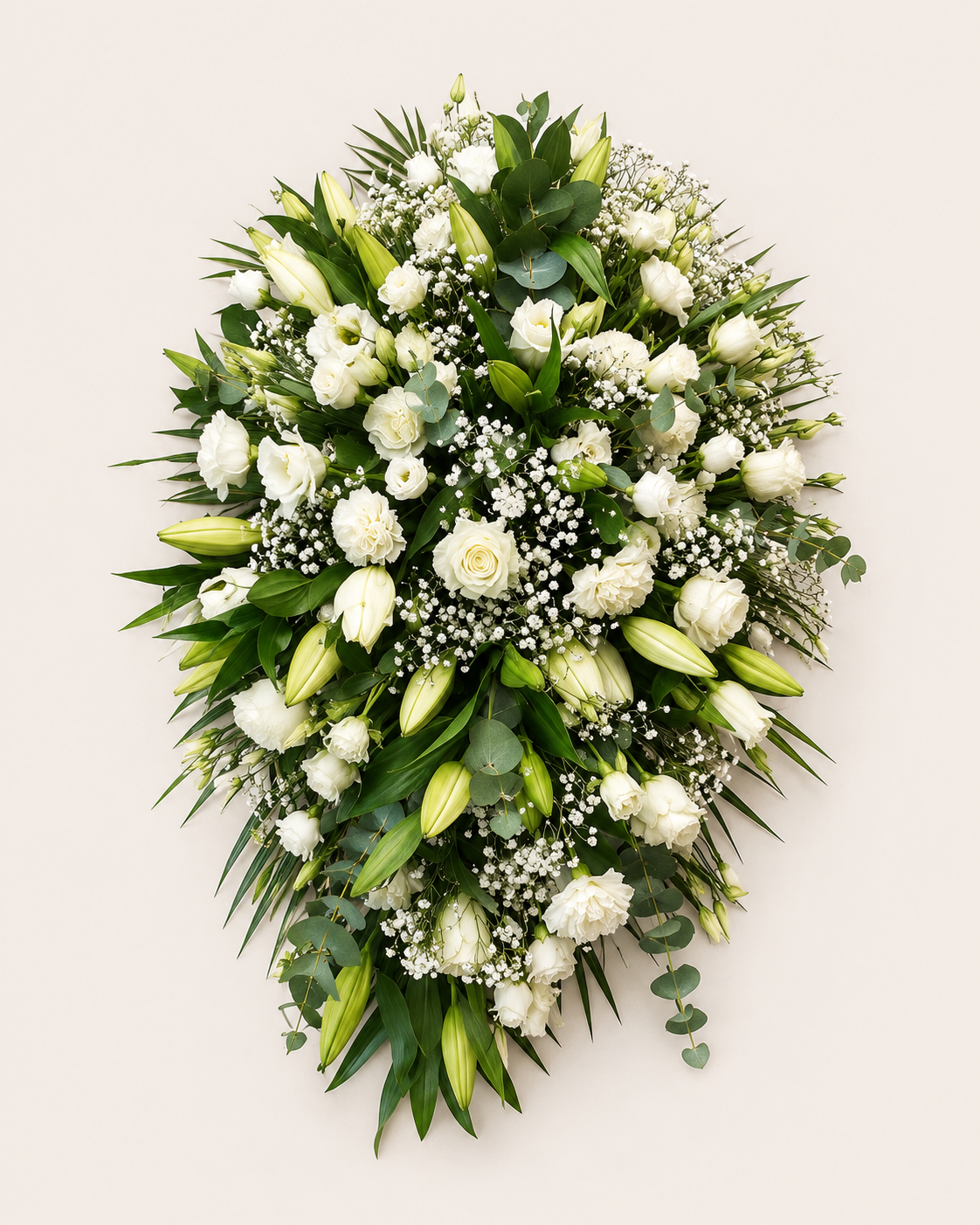 White Funeral Spray