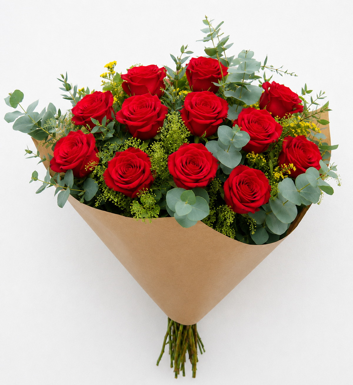 Romance Bouquet- 12 Red Roses