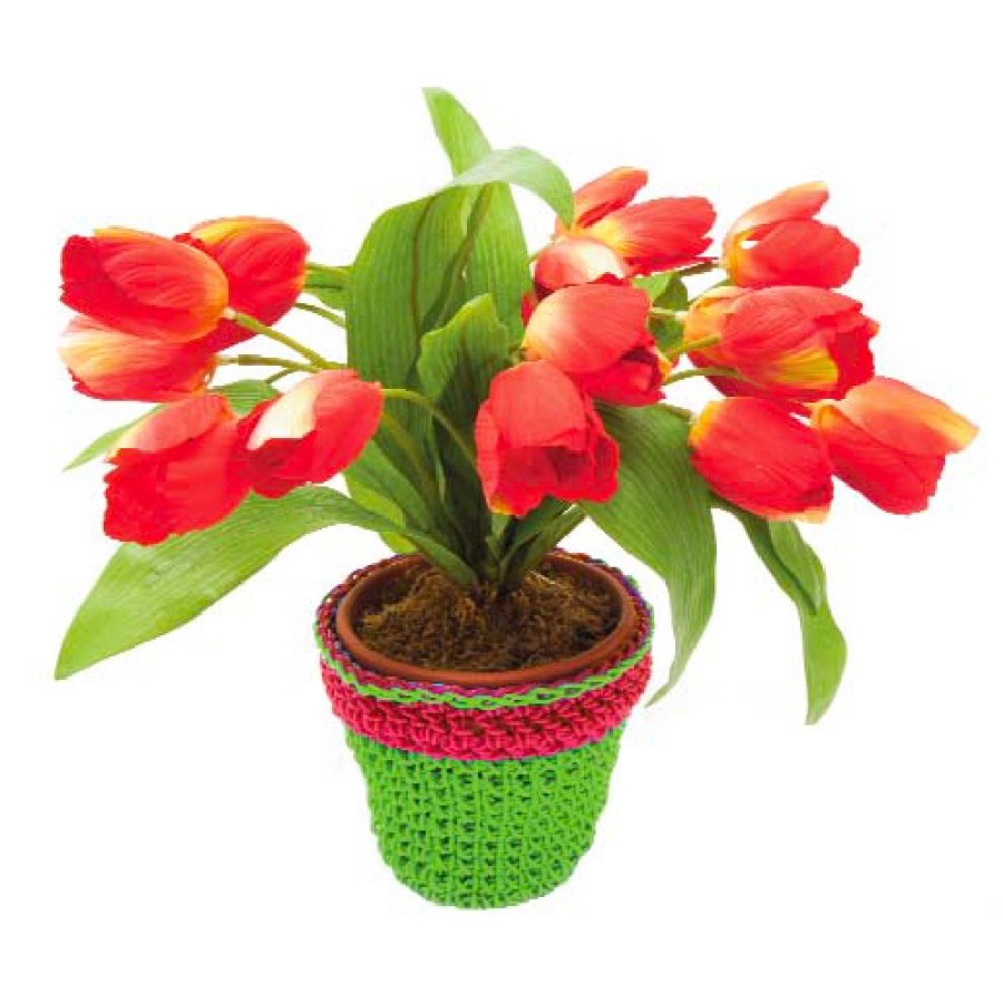 Free Jelly Yarn® Flowerpot Cover Pattern