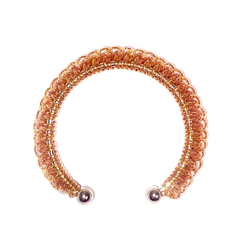 Crochet Sparkle Copper Jelly Yarn® Cuff Bangle Bracelet