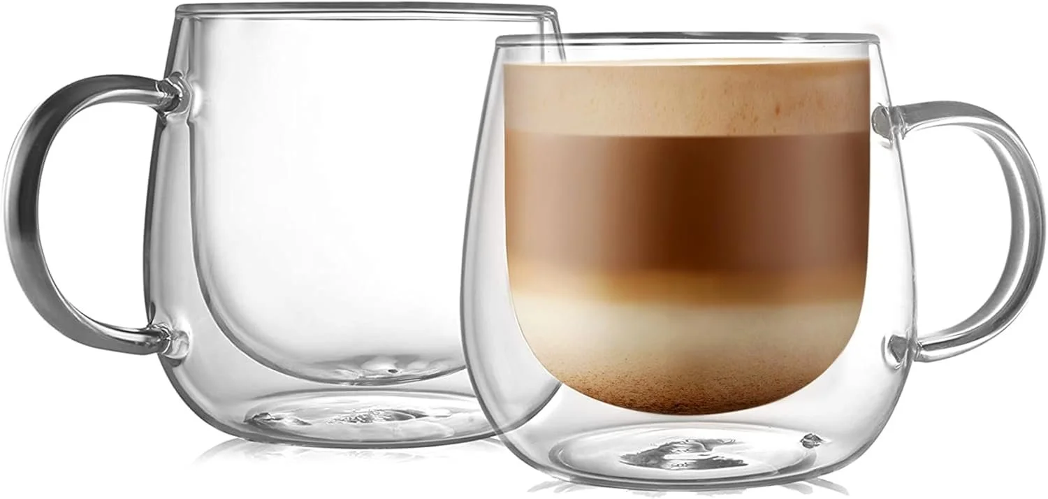 Double Walled Glass Coffee Mugs