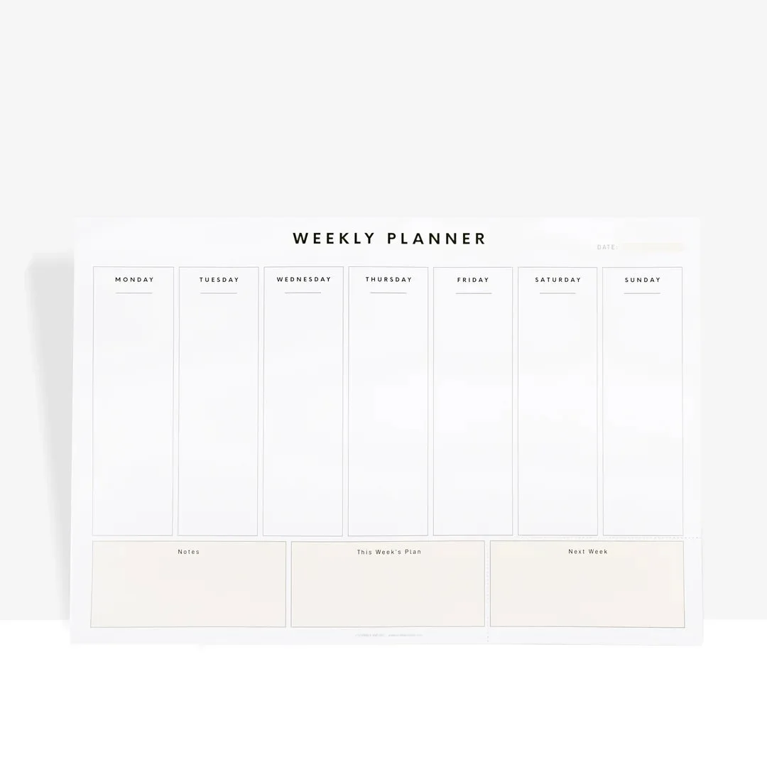 A3 Weekly Planner Pad