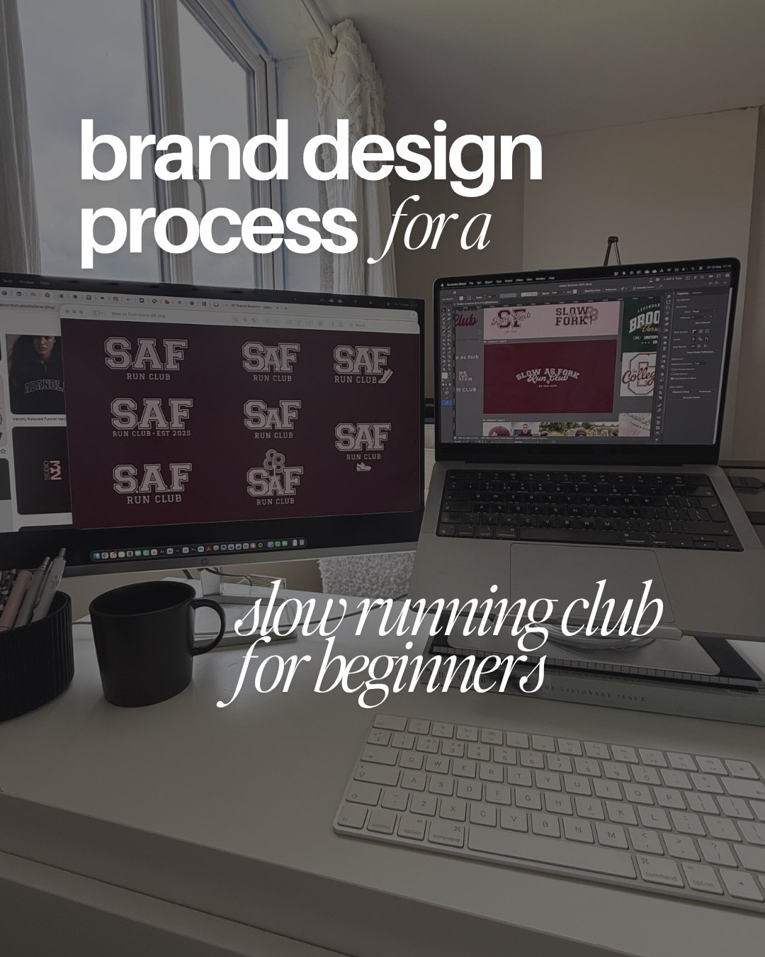 Brand design process for a running club for beginners @slowasforkrunclub 

Swipe through to see how the brand came together - from the first concept board through to the full identity. Loved working with @life_and_fork she knew what she wanted 👊🏼

