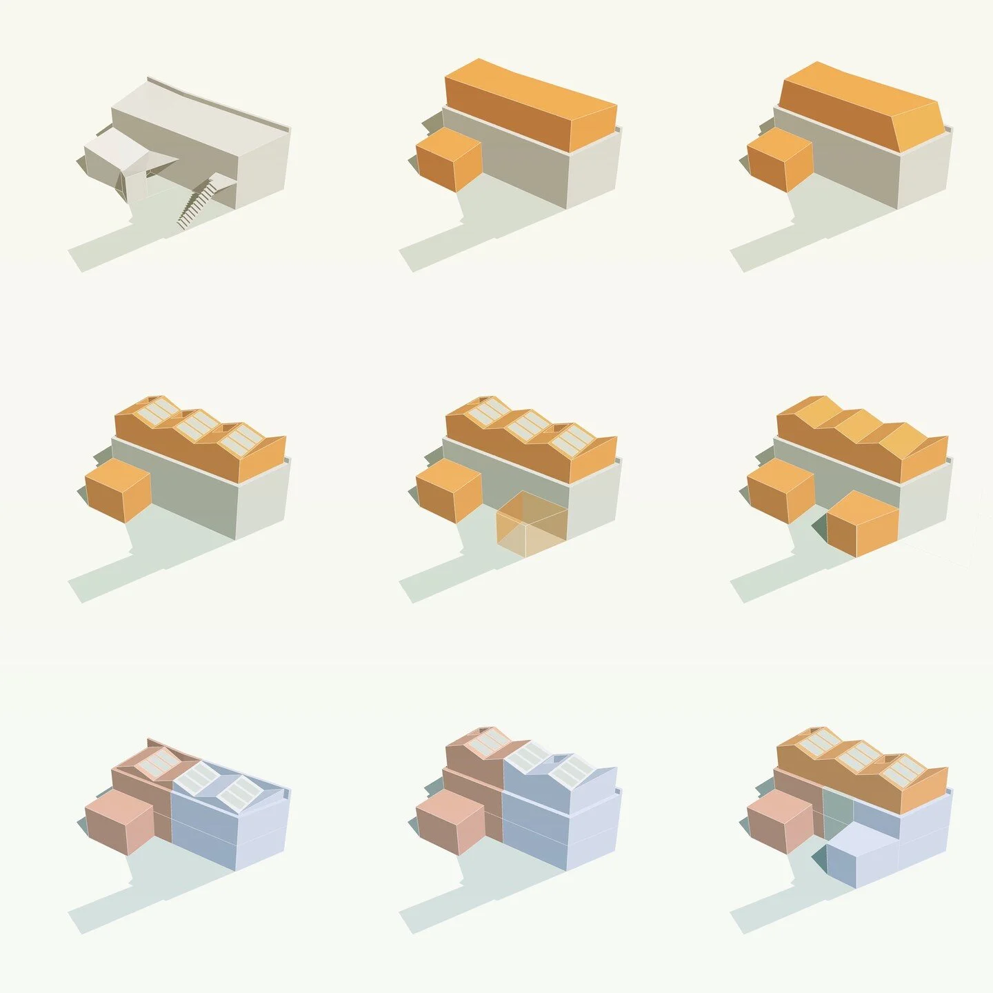 Option models for warehouse conversion in Westminster - maximising potential of the existing building whilst respecting sensitive backland location, creating three new super-sustainable apartments.

#SqftEthos ...
Making healthy, human places for you