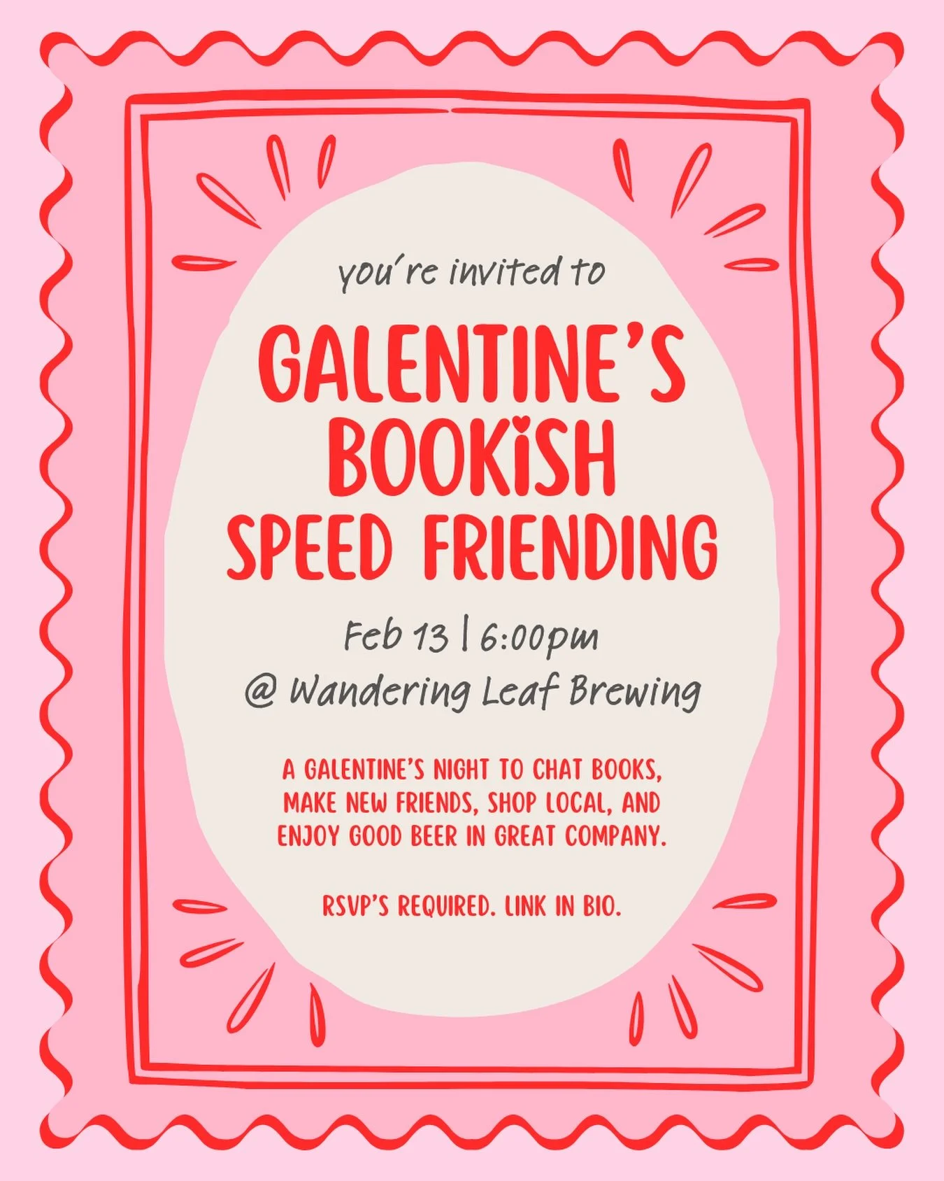 Galentine's Bookish Speed Friending with Rolling Chapters