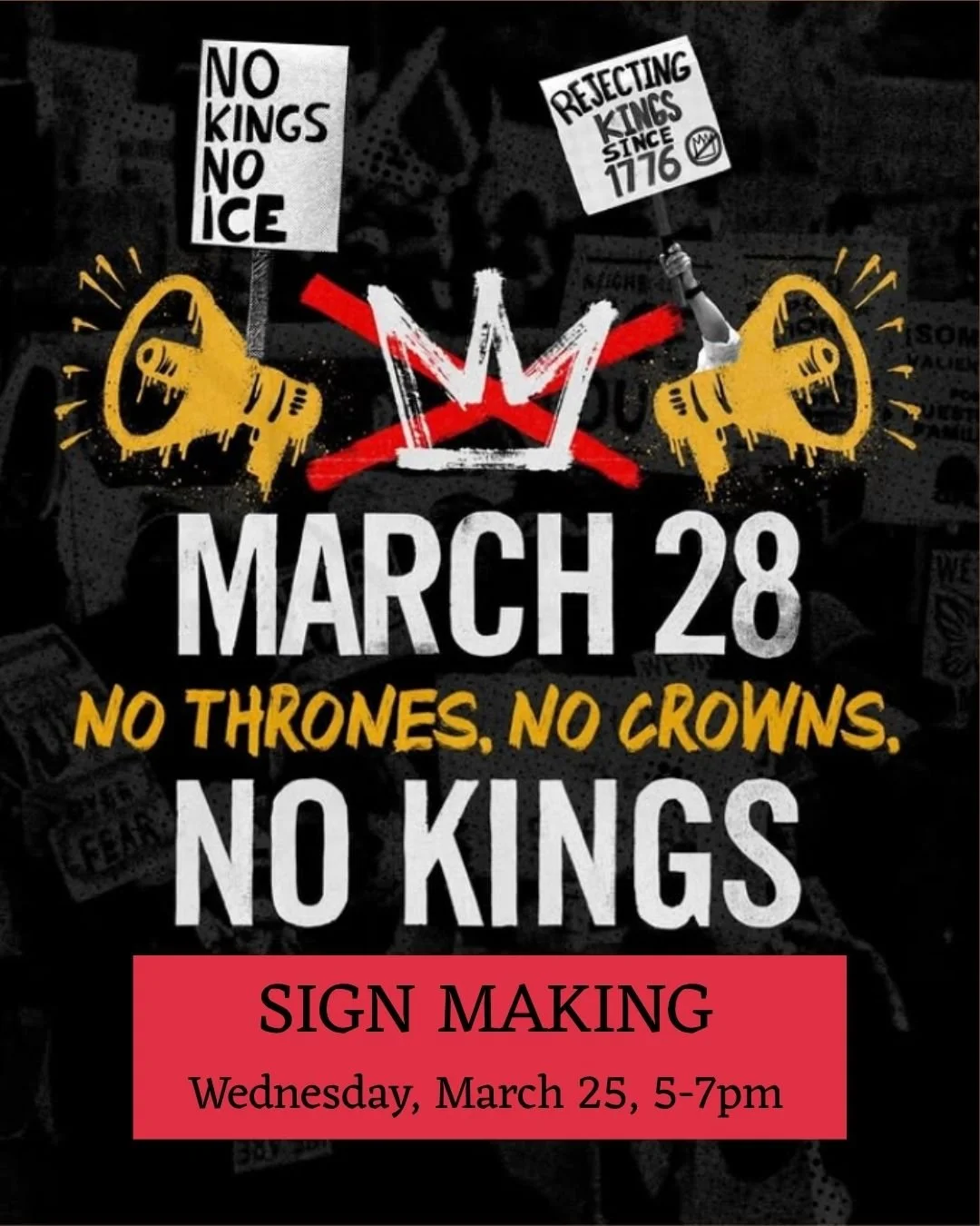 No Kings Rally: Sips & Signs