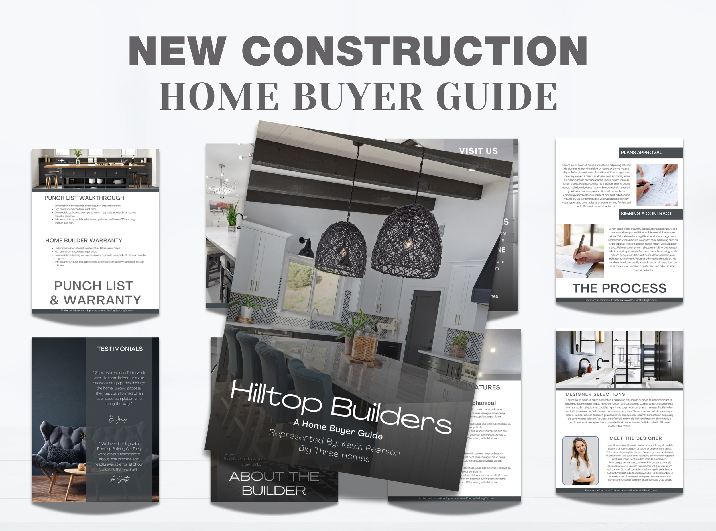 New construction buyer guide template for home builders explaining the building process