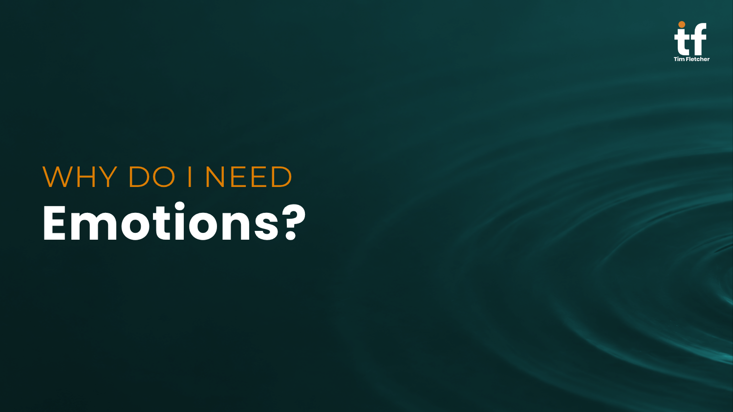 Why Do I Need Emotions?