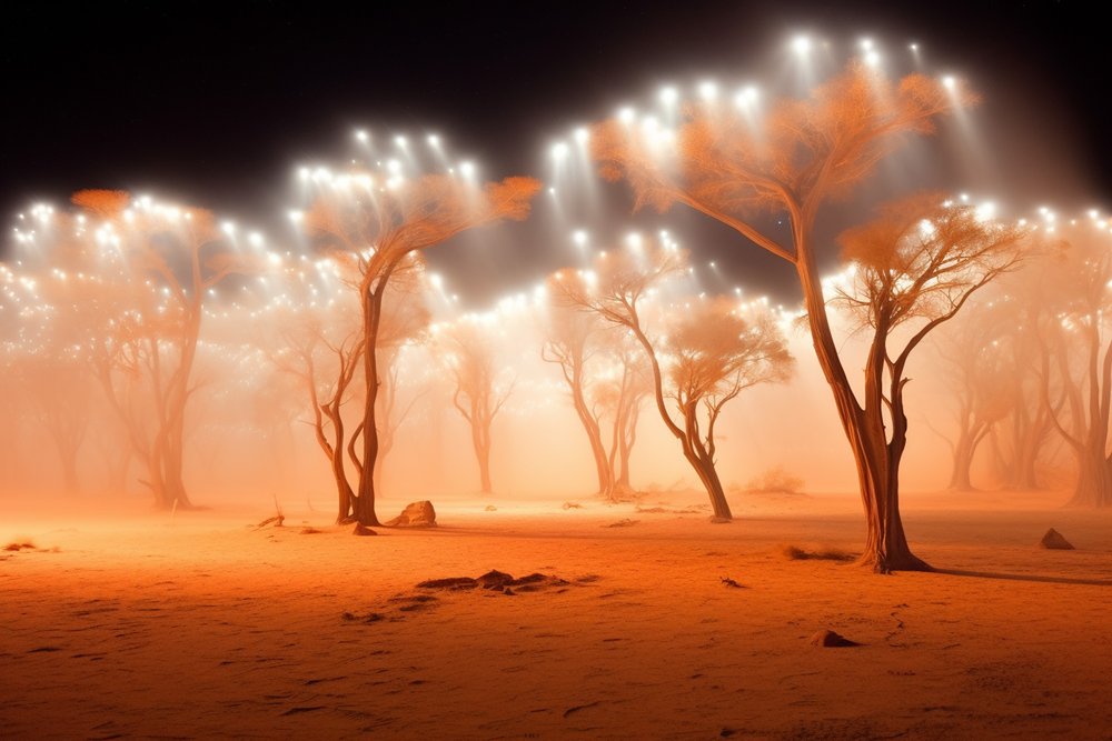 Spectral Trees: A Ghostly Desert Light Show! 