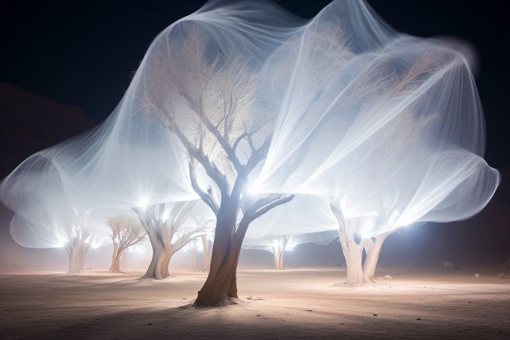  Spectral Trees: A Ghostly Desert Light Show! 