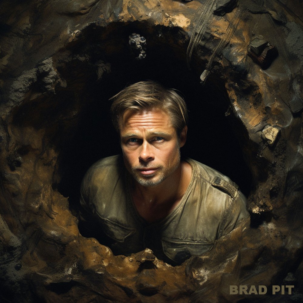  Brad Pitt in a pit 