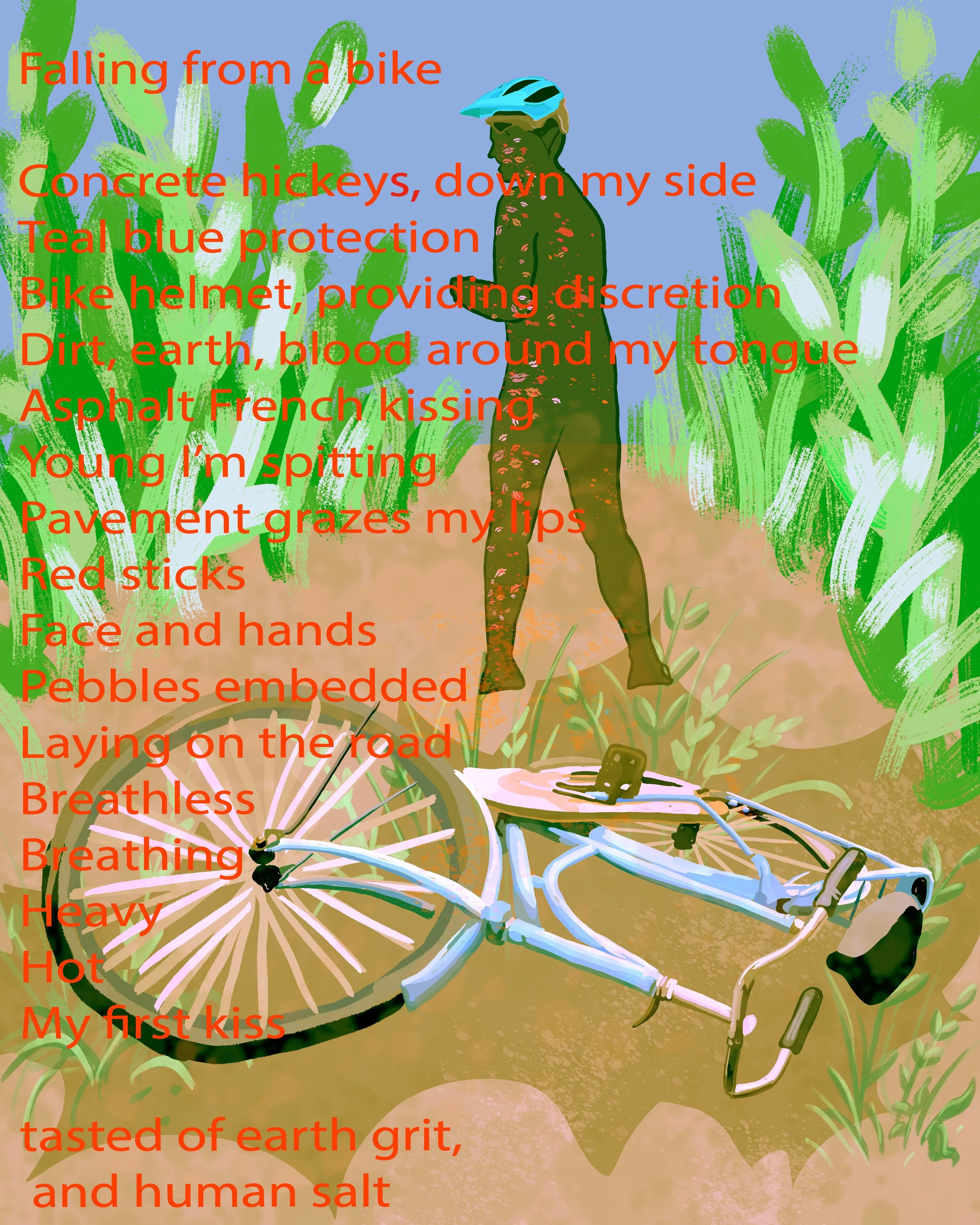 “Falling From A Bike” by Sage Booth