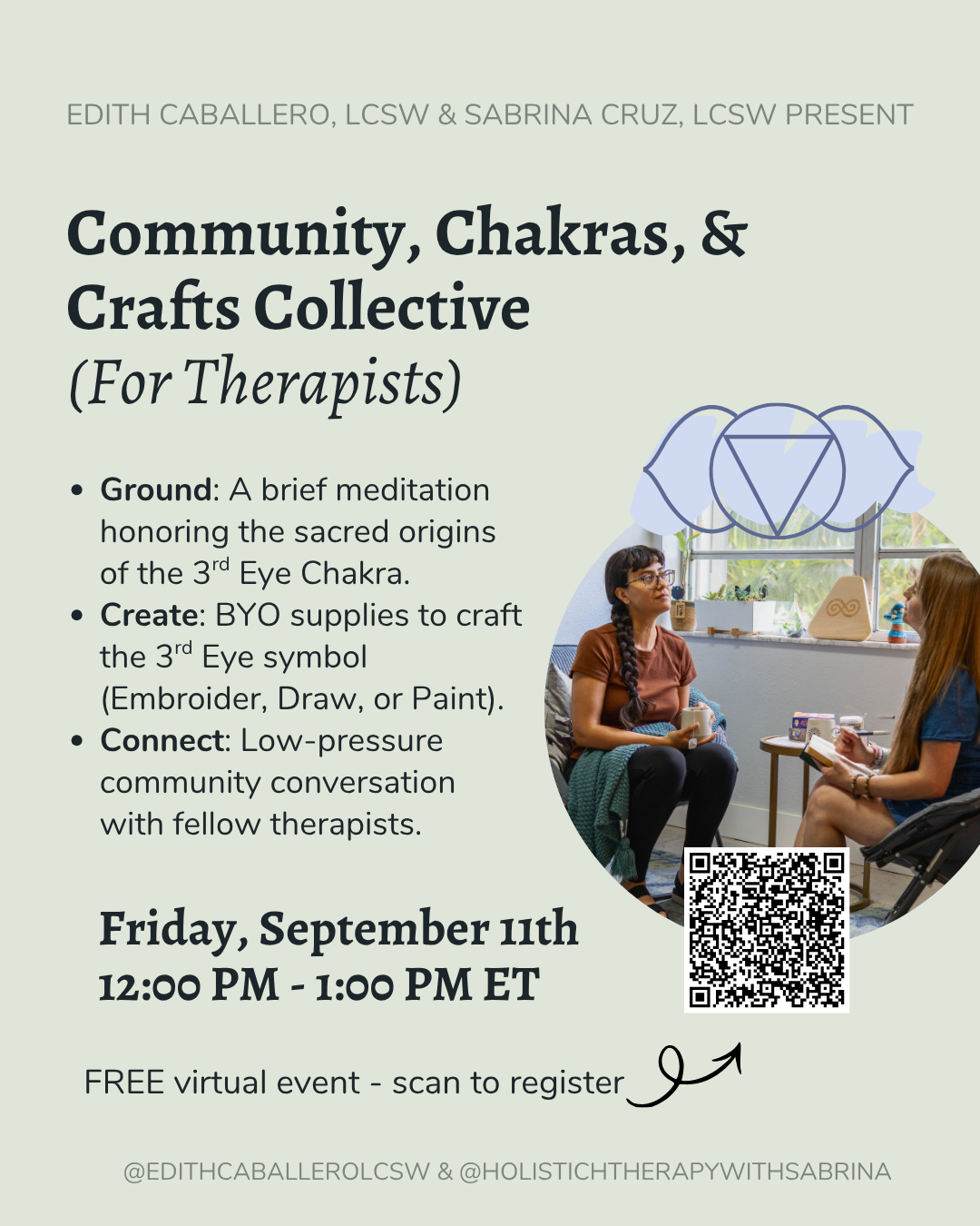 FREE Event 3rd Eye Chakra 💜 9/11 @ 12 PM ET